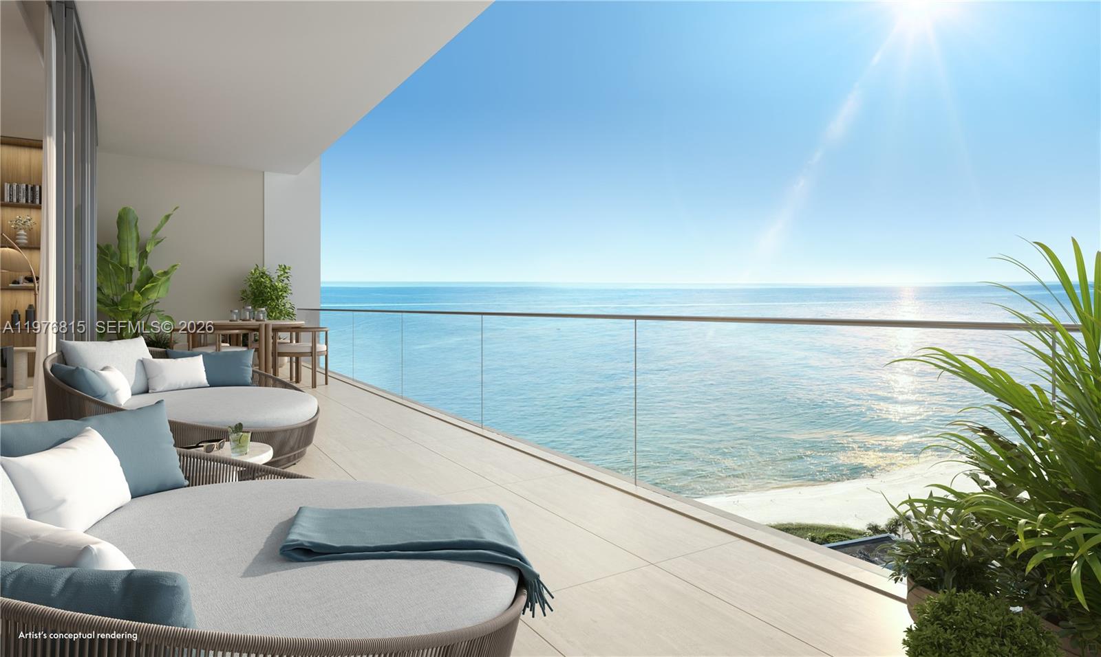 Discover luxury oceanfront living at W Pompano Beach with this fully furnished corner condo-hotel suite. Boasting two bedrooms plus a versatile den, it offers direct ocean views and an expansive wraparound terrace. Designed by Meyer Davis, interiors feature a fresh palette inspired by sandy shores, marine blues, and coral sunsets. The suite includes a Bosch appliance package: fridge/freezer, induction cooktop, speed oven and dishwasher. Enjoy W’ssignature amenities: 24/7 attended lobby, concierge, valet, bellman, Living Room social hub, award-winning dining, 60,000-sq-ft WET® Deck with pool, cabanas, pickleball/padel courts, FIT® Gym, AWAY® Spa, and a game lounge with sports simulators. Optional rental program managed by the Marriott.