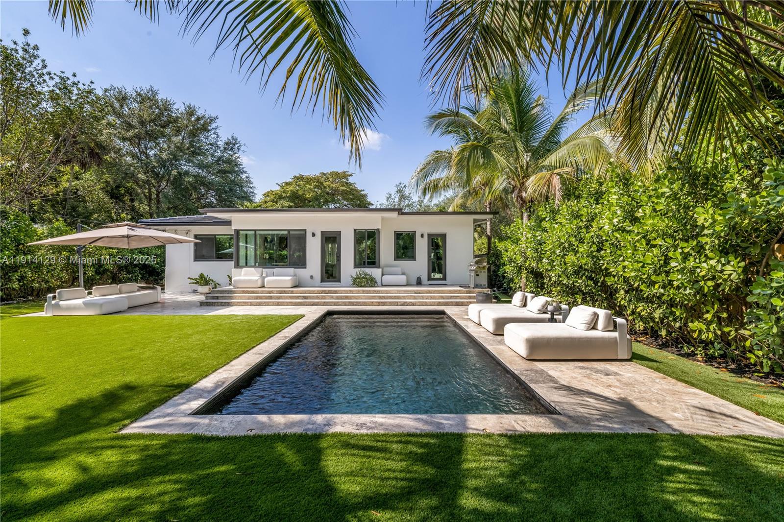 Miami Shores Gem- This Fully renovated Miami Shores home with an open layout, kitchen island, Sub-Zero and Wolf appliances, custom Italkraft millwork, and wide-plank oak floors. Features include a new septic system, new electrical, new landscape lighting, and an oversized heated saltwater pool. Set on a high-canopy street just steps from Downtown Miami Shores, Miami Country Day School, shops, and restaurants?this is a rare chance to lease a turn-key home in a prime location.