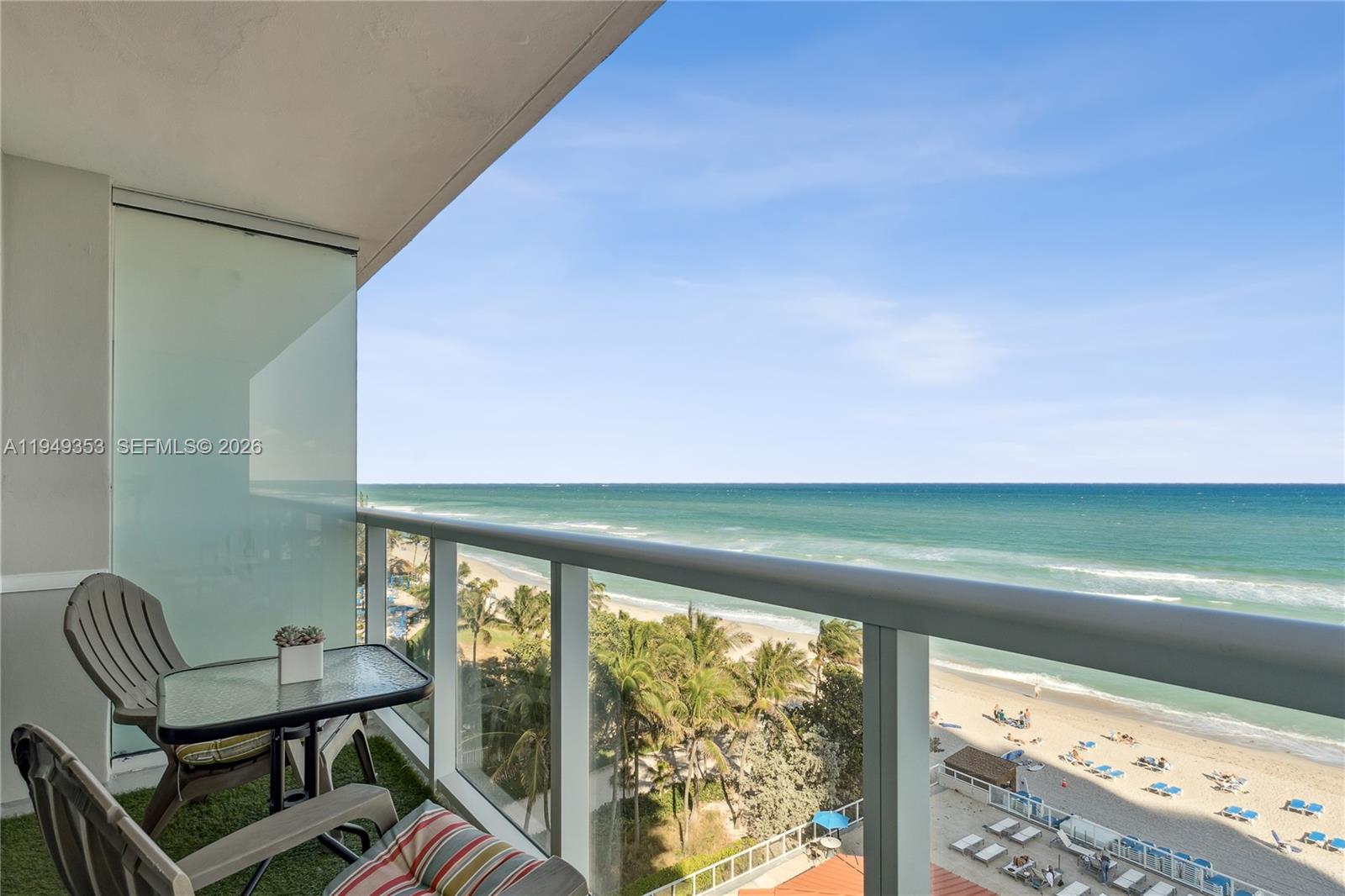Cozy Studio in Sunny Isles Beach with ***UNABSTRACTED PANORAMIC DIRECT OCEAN VIEW*** best line in the building! Located in THE AVENTURA BEACH CLUB with its endless amenities. Studio is tiled throughout with granite kitchen, brand new impact windows, updated cabinets, custom fitted double murphy bed and more. Absolutely everything provided for your relaxing vacation. Just bring your suitcase and enjoy! Minimum rental is one week. Owner has some bookings ahead until the month of April!