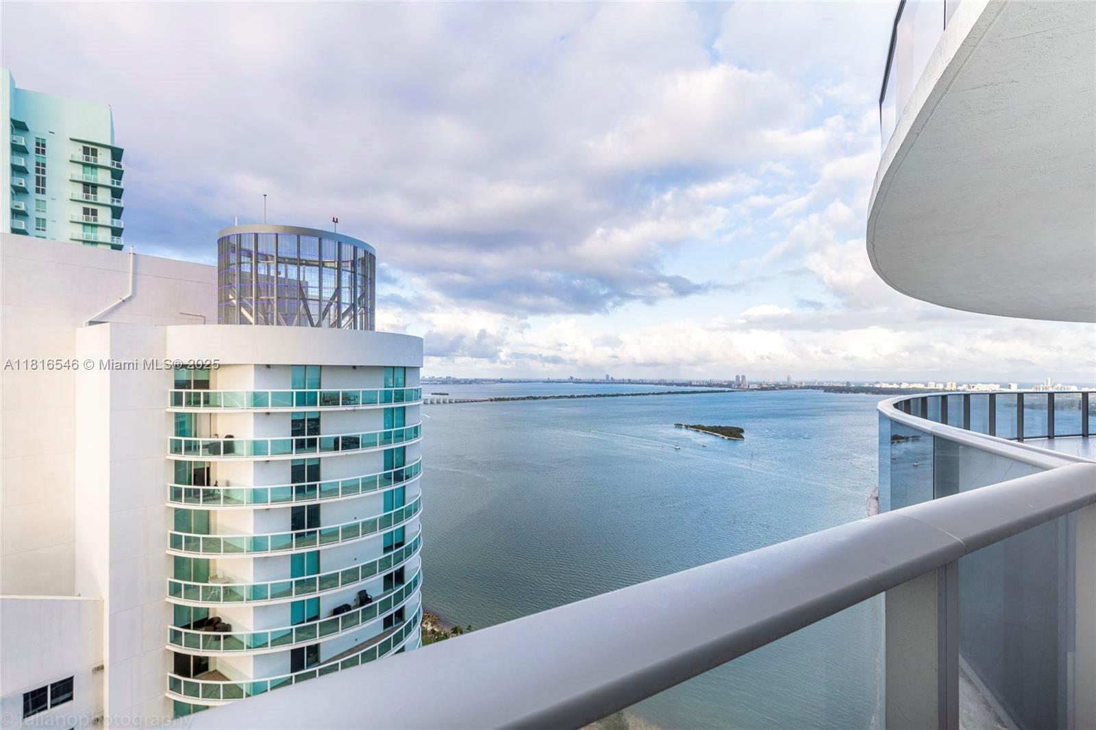 Stunning 2 Bed + Den / 3 Bath condo with upscale finishes and unique upgrades. The den can function as a third bedroom. Enjoy a spacious balcony with partial bay views, plus a private elevator and foyer. Located in the rapidly growing Edgewater area, just 5 minutes from Downtown Miami and the Design District. This luxury residence offers resort-style amenities including 2 pools (sunrise/sunset), hot tub, spa, gym, yoga, BBQ area, theater, kids playroom, business center, game room, and more.