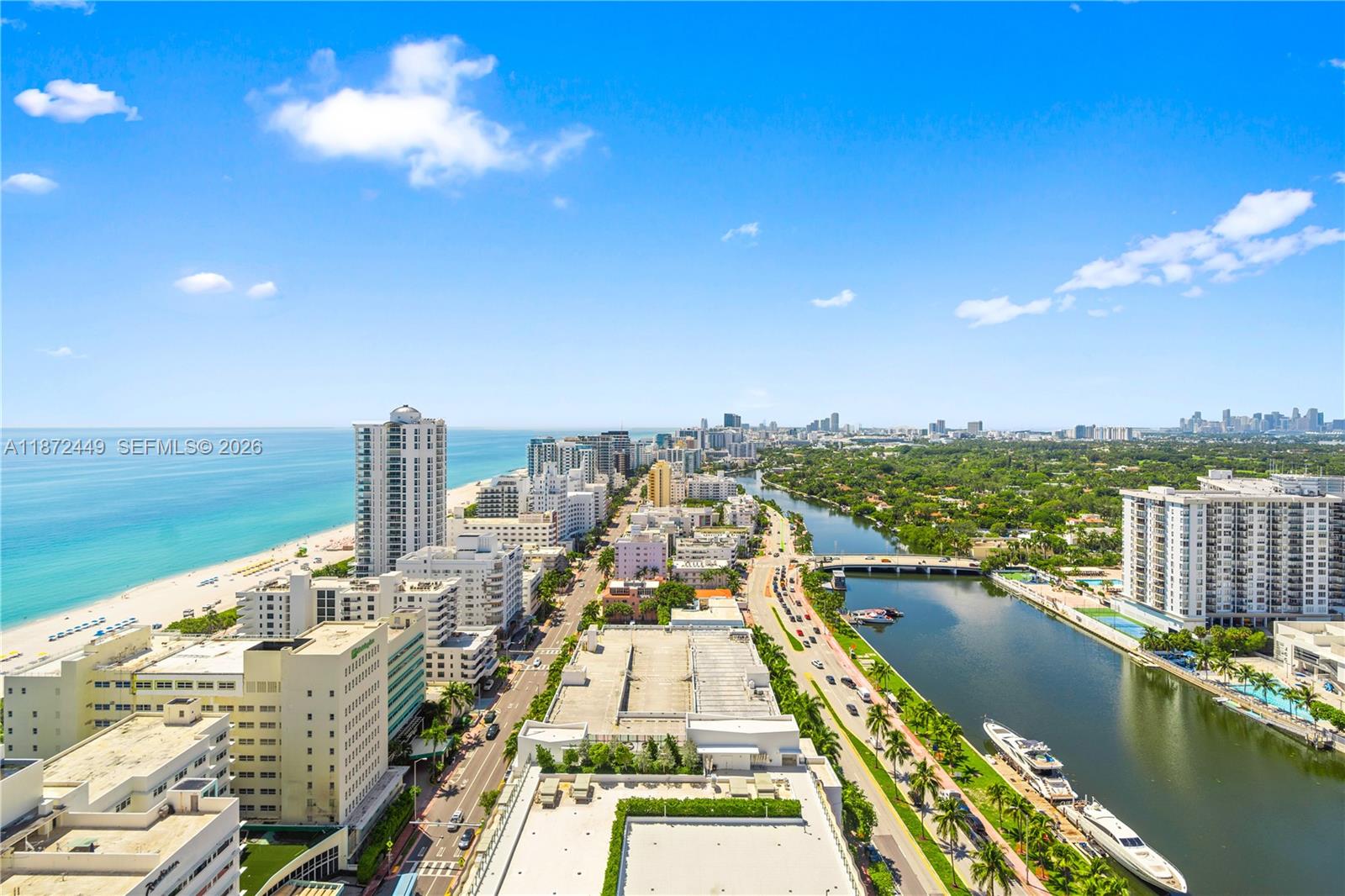 Stunning 1BD/2BA with breathtaking ocean, bay, and city views. This fully furnished, turnkey unit features a king bed, sleeper sofa, full kitchen, and washer/dryer. Enjoy full-service, vacation-style living. Option to enroll in hotel rental program & receive income while away! The Fontainebleau resort offers award-winning restaurants, LIV night club, Lapis spa & state-of-the-art fitness center, bakery, shops, full-service salon and more. Maintenance fees include all utilities: AC, internet, cable, electricity, valet + daily free breakfast in owner's lounge. Please click the virtual tour link to see video of property.