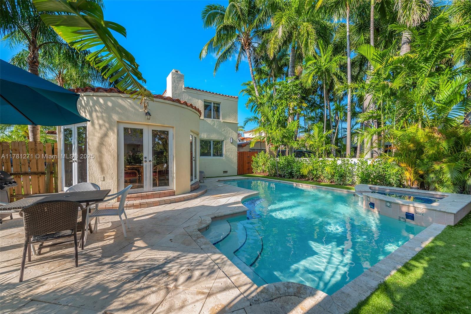 Great value on Miami Beach! A rare corner pool home in the coveted Lakeview neighborhood of Miami Beach. Priced to sell! This charming home offers 3 bedrooms, 2 baths, plus 1 bed/1 bath studio, and pool in gorgeous Miami Beach style.  Bright and open living and dining areas with vaulted ceilings, and wood floors open to a poolside Florida room for entertaining. On the other side, an updated kitchen flows into a media room for movies, and a guest bedroom awaits your family and friends. Enjoy two fun outdoor areas with pool time and bbq on the patio, or planting or play in the garden.  Nestled in the middle of Lakeview, this home is minutes from parks, golf, shops, and everything that a bustling Miami Beach lifestyle has in store.