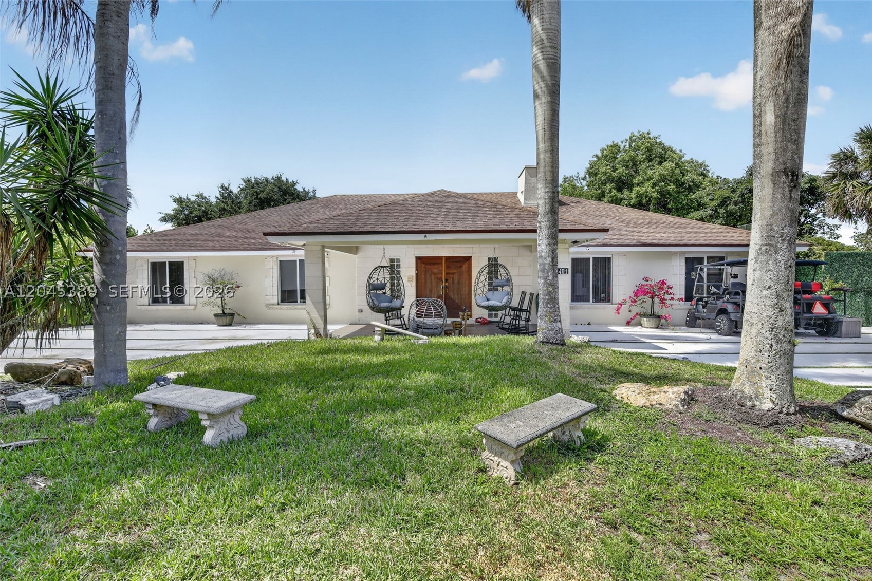 Unique property consisting of a 3923 sq ft main house and a 1712 sq ft guest house. Main house has 4 beds 2.5 baths and guest house is 2 beds 1 bath. Perfect for assisted living facility or Airbnb rentals. Located on a large lot that is just under an acre. Home has an endless pool. Upgraded throughout and is so spacious that it could easily be redesigned for extra bedrooms. Town of Davie zoning allows group homes, assisted living and Airbnb but buyer must do their own due diligence when it comps to permits and restrictions