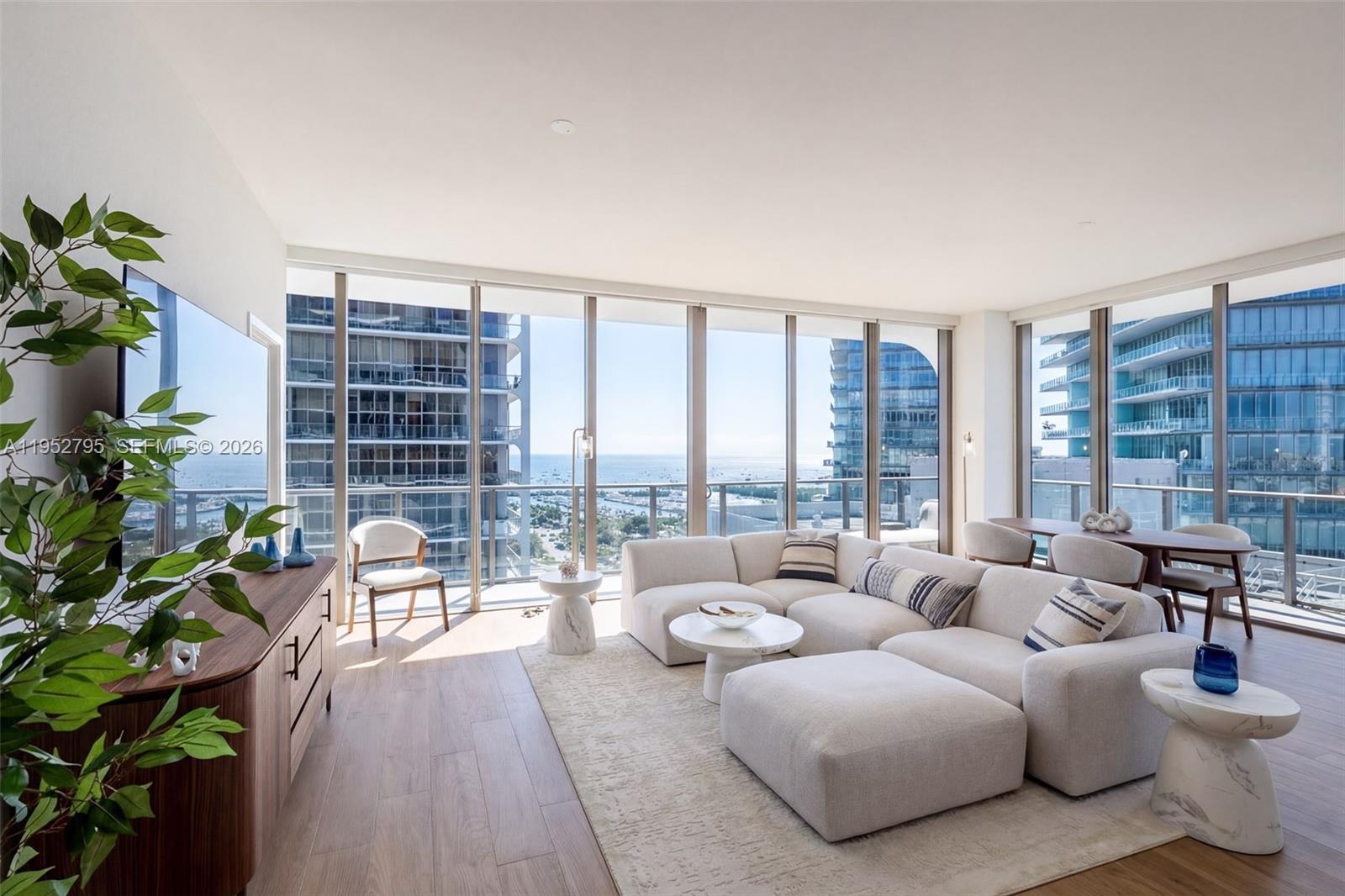 A stunning fusion of Modern Design and Timeless European Charm in this spacious 1,733 SF 3-bedroom, 3-bathroom corner unit at the newly constructed Mr. C Residences by Ignazio and Maggio Cipriani. This elegant home features soaring 10-foot ceilings, refined porcelain tile flooring, and a bright open-concept layout ideal for modern living and entertaining. The gourmet kitchen is equipped with custom Italian cabinetry, Wolf and Sub-Zero appliances, and sleek terrazzo countertops. The primary suite offers a generous walk-in closet and a spa-inspired bathroom with custom cabinetry and premium finishes. Residents enjoy a thoughtfully curated collection of resort-style amenities, including a rooftop pool, bar and lounge, garden-level pool with private cabanas, state-of-the-art fitness center and spa, 24-hour valet service, and convenient access to Coconut Grove’s finest dining and shopping.