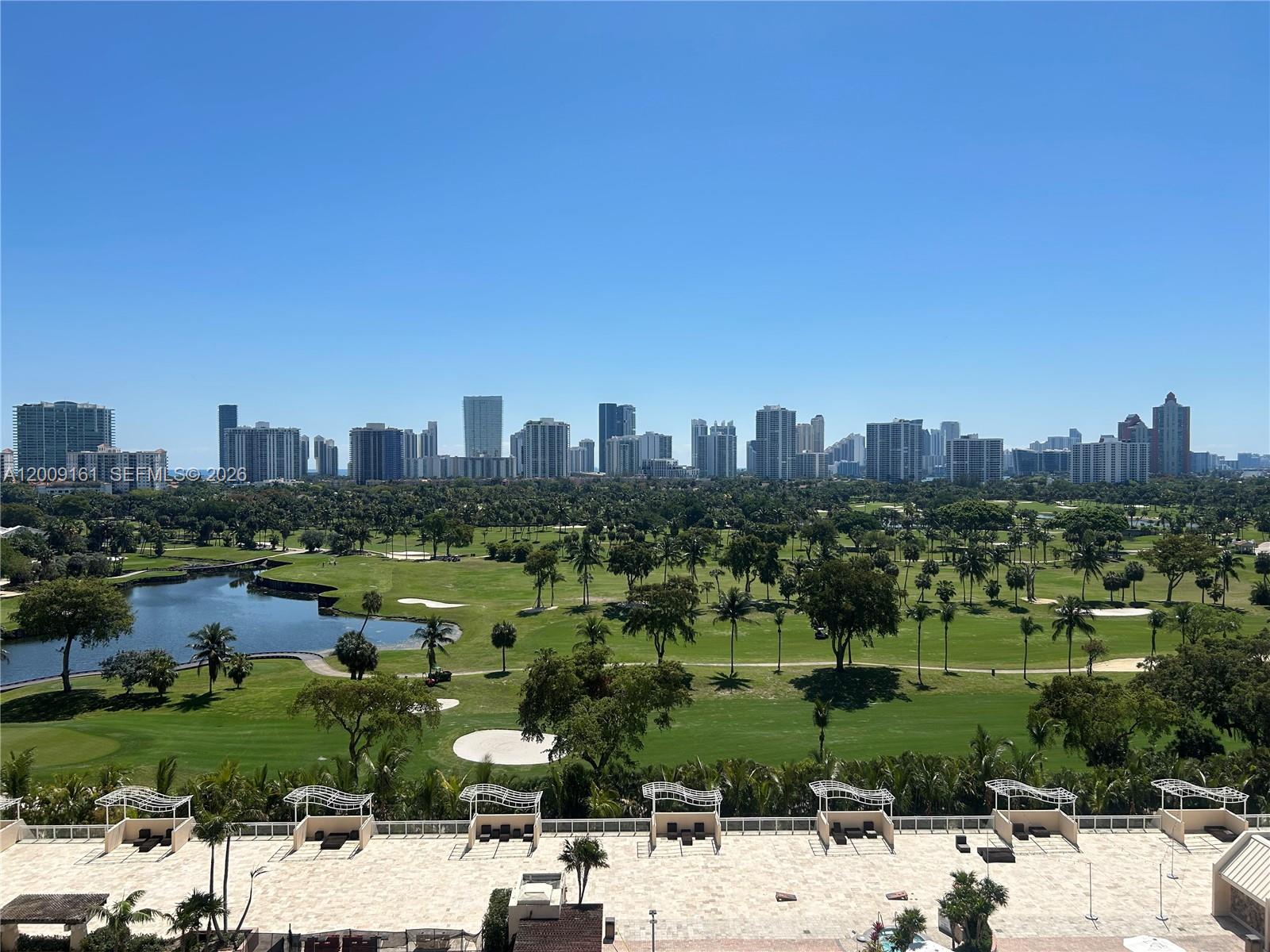 ** BEAUTIFULL ** Breathtaking golf, lake, city and ocean view!! This bright spacious and impeccable unit offer updated kitchen and bathrooms. Ceramic floors, very large dinning/living room combo with asceses to the spectacular view to the balcony. Enjoy resort style amenities with a large swimming pool and fully equipped gym. walking distance to Aventura mall. Best location inside of the golf course. Best rated schools. Very easy to Show you can come any time. Thank you for showing