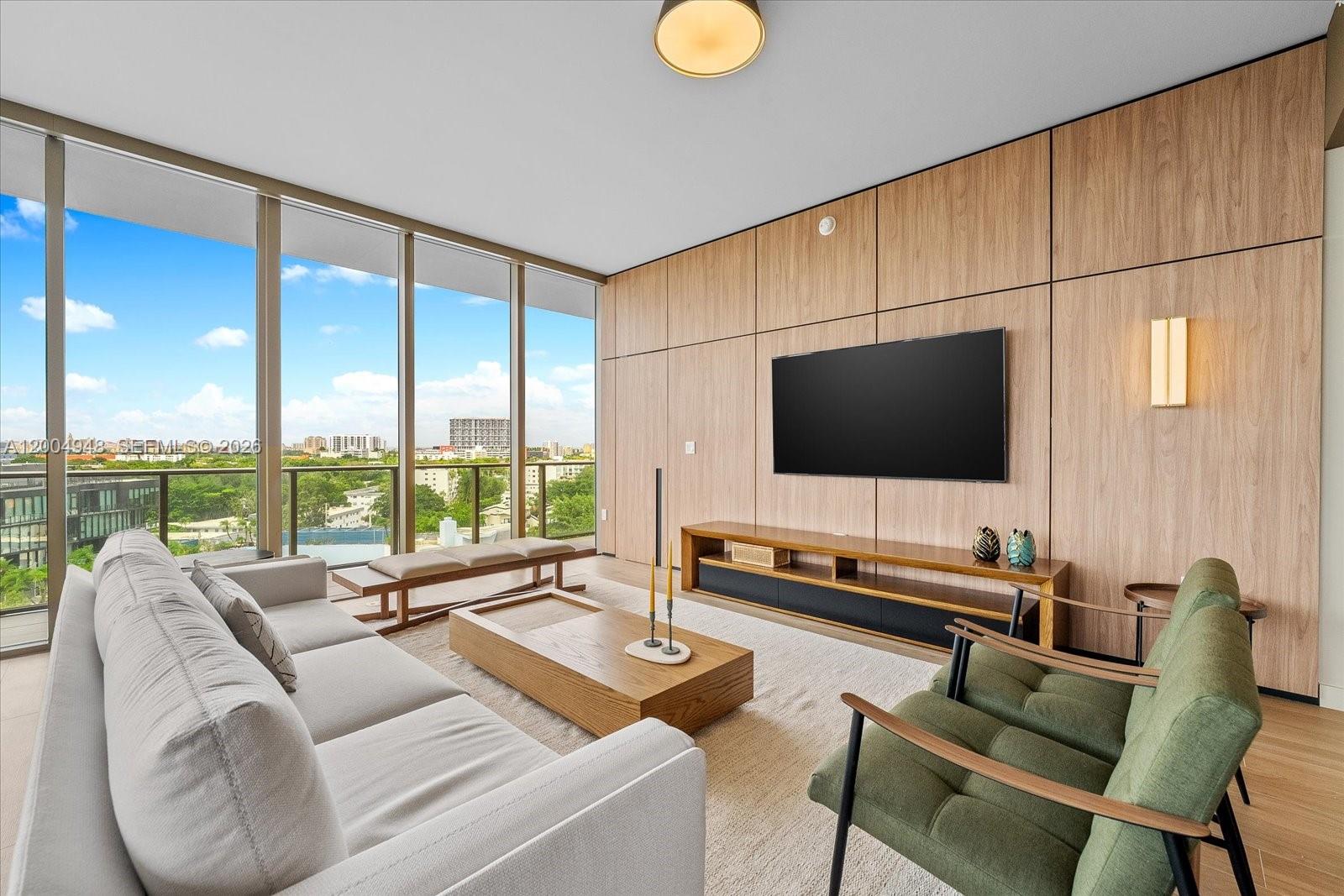 Incredible 3-bedroom, 3.5-bath corner residence on the 7th floor at Mr. C Residences Coconut Grove, featuring 10-foot ceilings, floor-to-ceiling glass, and stunning sunset views with panoramic city and bay vistas.

This expansive unit offers an open, light-filled layout with seamless flow between living and dining spaces, enhanced by a designer kitchen with Wolf & Sub-Zero appliances, custom closets, and elegant window treatments throughout. Designed for both comfort and entertaining, it captures the essence of refined Grove living.

Residents enjoy a true resort-style lifestyle with world-class amenities, including two elegant swimming pools, signature white-glove butler service, dedicated pool attendants, valet parking, and 24-hour security. On-site, La Specialità—an all-day Italian café inspired by the Cipriani legacy—offers convenient dining alongside an organic mini-market.
Ideally located in the heart of Coconut Grove, just moments from top dining, boutique shopping, marinas, parks, and excellent schools, this residence offers an exceptional and effortless lifestyle.