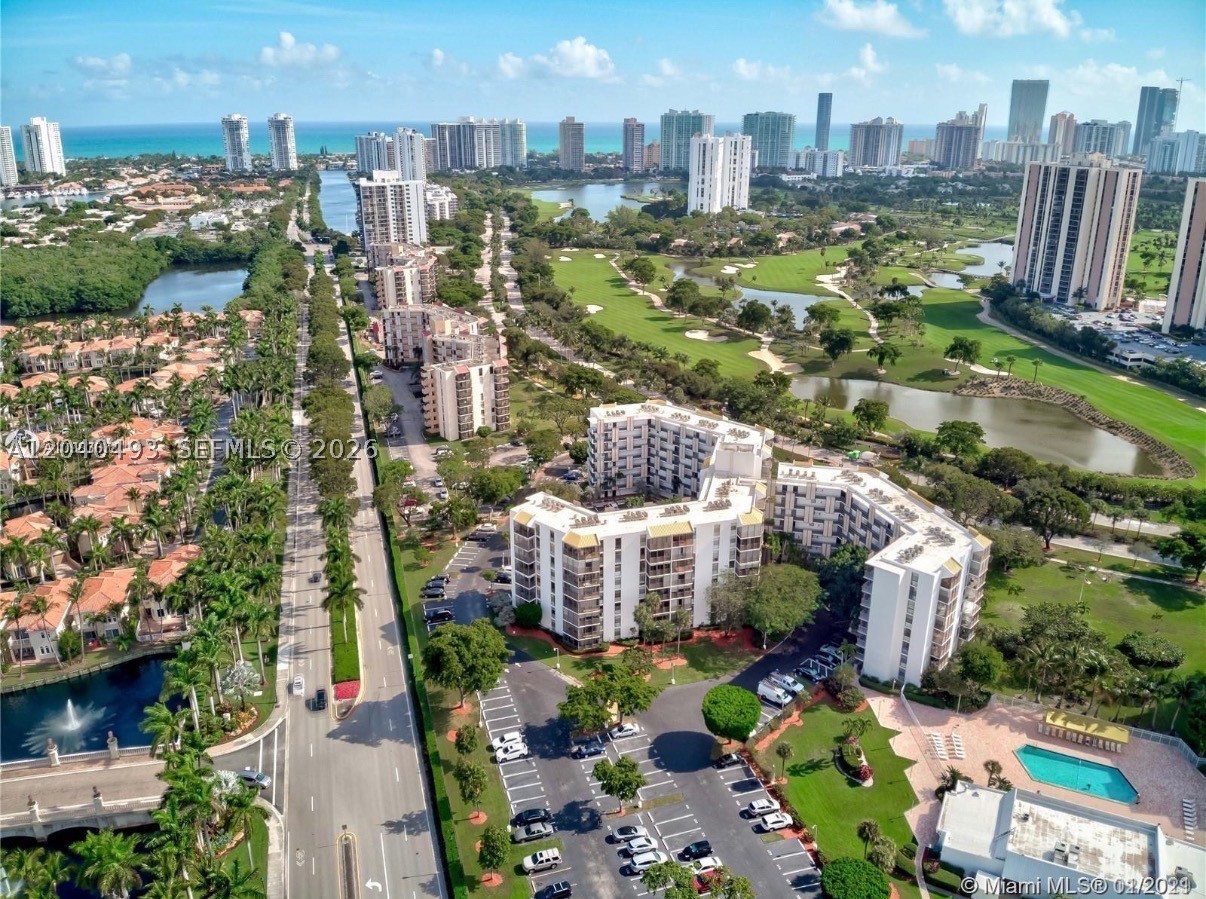 Discover a this spacious 1-bedroom, 1.5-bathroom condo ideally located in the heart of Aventura. This unit has one of the best locations within the project. This unit is filled with natural light, the home features a generous layout, ample closet space, and a screened balcony overlooking lush greenery and mature trees, creating a peaceful retreat. Situated on prestigious Country Club Drive within a gated community, residents enjoy an array of amenities including a pool, fitness center, sauna, billiards room, library, laundry facilities, assigned and guest parking, and security patrol. Just minutes from Aventura Mall, Gulfstream Park, beaches, restaurants, shopping, parks, and the Brightline station, this location offers exceptional convenience. and includes water, cable, internet/Wi-Fi, and access to all community amenities. This is a HOPA community, requiring at least one resident to be 55 years or older. Minimum 700 credit score, and association approval required.