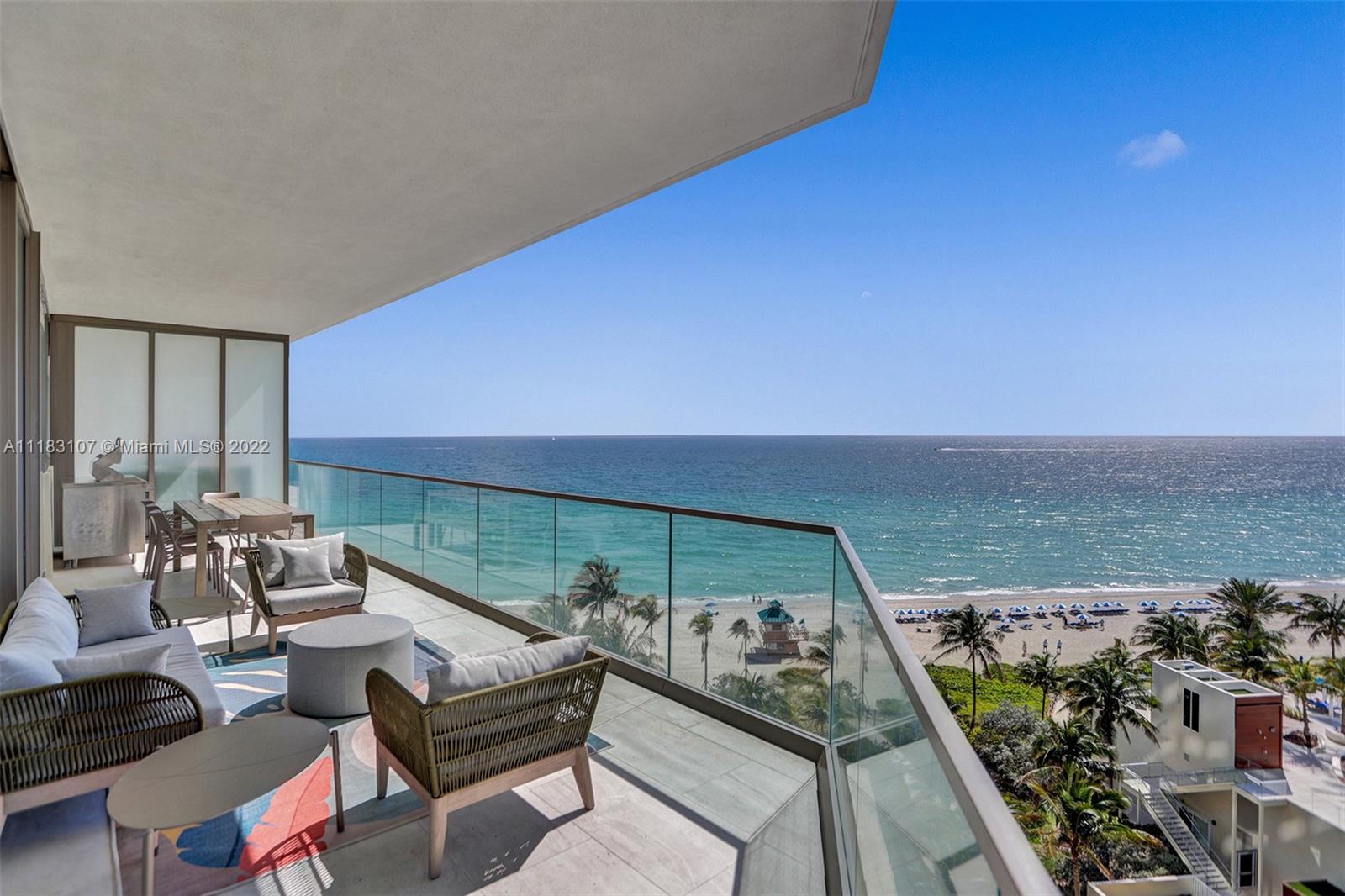 Step into Residences by Armani Casa by world-class architect Cesar Pelli, and world-renowned fashion designer Giorgio Armani, who designed the amenities, common spaces, and residences. This elegantly designed furnished residence is fully stocked with everything you would need from the very first moment you arrive…just bring your suitcase and your toothbrush, and start enjoying the most beautiful ocean views from the spacious balcony overlooking the ocean, equipped with summer grill and outdoor refrigerator. Thoughtfully designed split 2 bedroom, 2 and a half bathrooms, and den. The residence features 10-foot-high ceilings with floor-to-ceiling glass windows; 10-foot-deep balconies, luxe Armani Dada designed kitchen featuring Wolf appliances, and spa-like marble-clad Armani Roca bathrooms.