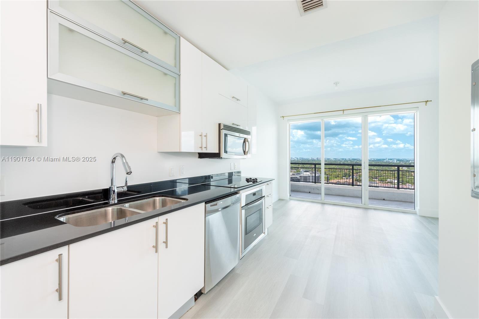Modern studio at Infinity at Brickell featuring stunning skyline views and brand-new floors. This bright residence offers an open layout with floor-to-ceiling windows, sleek contemporary finishes, and in-unit washer/dryer. Full-service building with pool, fitness center, and 24-hour concierge. Prime Brickell location just steps from shops, restaurants, and Metrorail. Excellent investment opportunity — currently rented at $2,400/month until August 31, 2026. Motivated Seller!