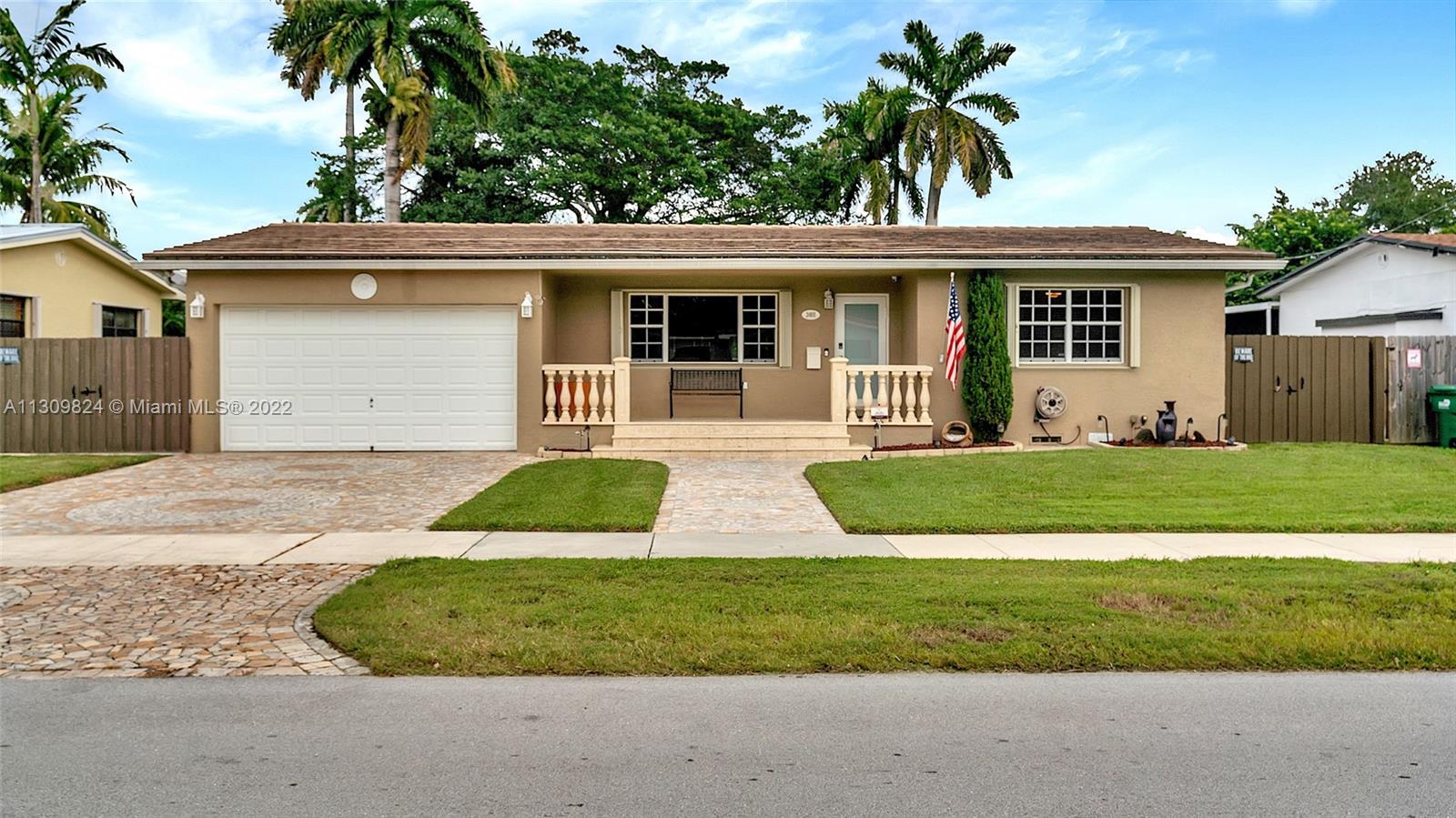 Nestled between Miami Shores and Biscayne Park, this immaculate home boasts an open floor plan with original wood floors throughout, galley kitchen equipped with stainless steel appliances, wood custom cabinetry, granite counter tops, and separate laundry/utility area. Master suite has large walk in closet with custom cabinetry, and large glass shower in ensuite. Family room is tiled with French doors that open to a covered terrace with plenty of room to relax and entertain guests.  Backyard has more than enough room for a pool.  Home has been pre-wired for smart home automation and security cameras. For those who are looking for an Airbnb, this house comes completely furnished.  Close proximity to the beaches, Design District, restaurants, shopping & Barry University.