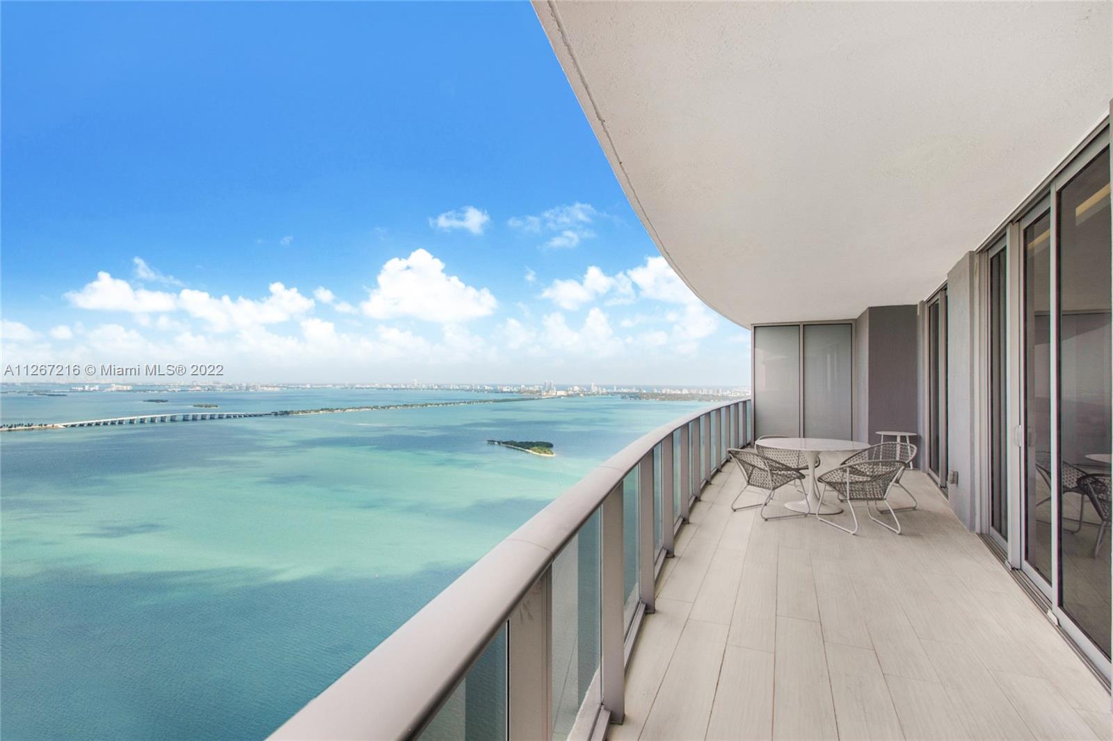 Very rare opportunity to live in one of the three only units like this at Aria On The Bay. This 3 bed/3 bath residence is offered fully finished and furnished by professional interior designers, curated with sophisticated mid century modern furnishings, accessories and artwork, offering spectacular open views of the Biscayne Bay and sunsets. On 48th floor so views clear the building next door. Porcelain calacata marble throughout, Quartz counters and stainless steel appliances in kitchen, windows treatments, custom walk-in closets. Come live the lifestyle at Miami’s hottest neighborhood-Edgewater, in the city’s latest and most desirable luxury waterfront building in the front of the Margaret Pace Park. Five-star resort style​​‌​​​​‌​‌​​​‌‌​​​‌‌‌​​‌​​‌‌​​​​ amenities.