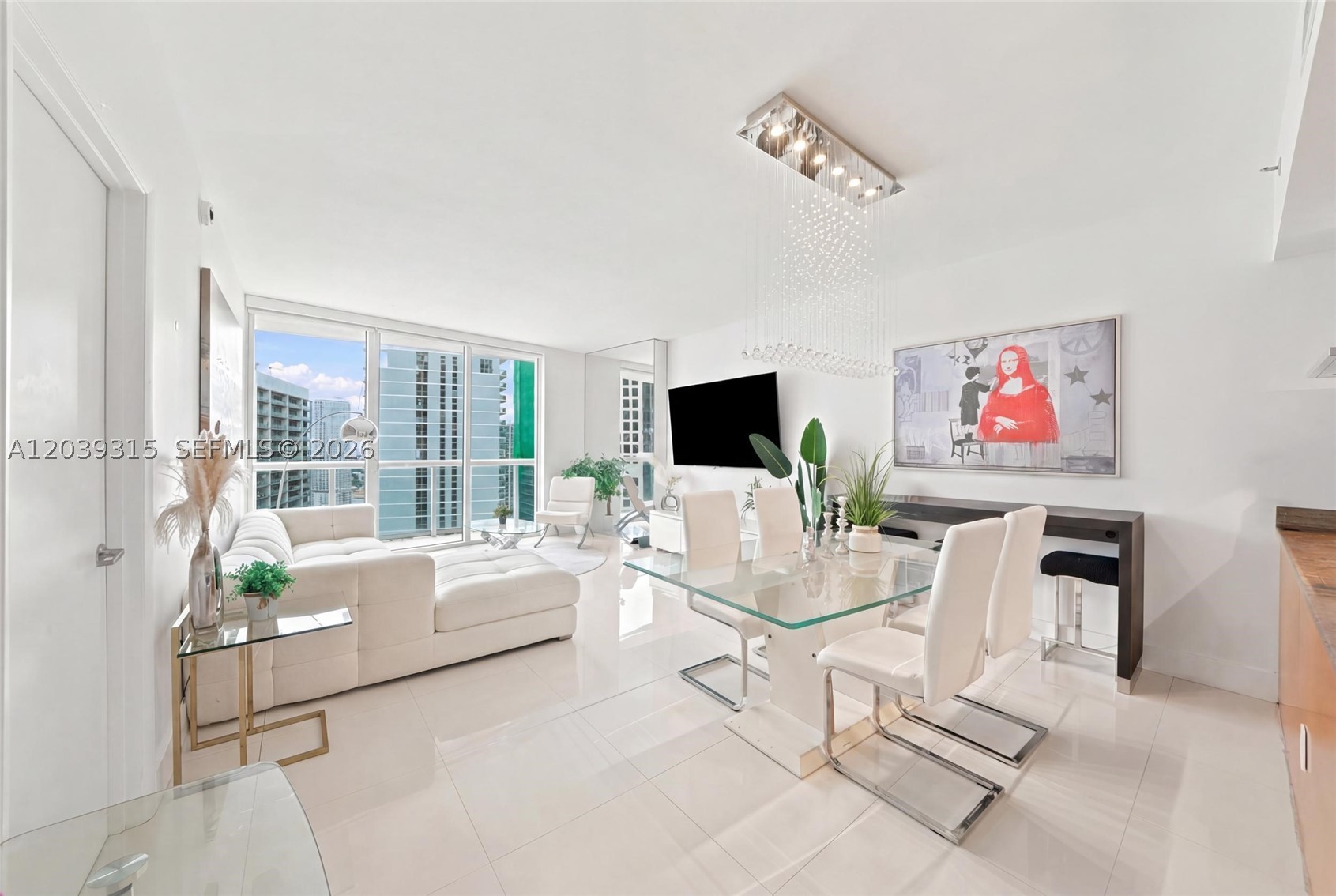 Enjoy sweeping views of Brickell Avenue, the Miami River, and the downtown Miami skyline from this furnished one-bedroom residence at Icon Brickell. The thoughtfully designed floor plan features a spacious walk-in closet, full-size washer and dryer, and contemporary high-end furnishings throughout. The kitchen is appointed with Italian cabinetry and top-notch appliances.

An excellent opportunity for both homeowners and investors, this condo tower permits daily rentals, offering maximum flexibility. Residents of Icon Brickell Tower 3 enjoy an unmatched amenity package, including one of Miami's largest resort-style pool decks overlooking Biscayne Bay, a state-of-the-art fitness center with steam rooms, saunas, locker rooms, and an aerobics studio, a full-service spa, concierge and valet services, and waterfront dining, including the renowned Cipriani. 24-hour notice for showings! A low price for a high-floor unit!