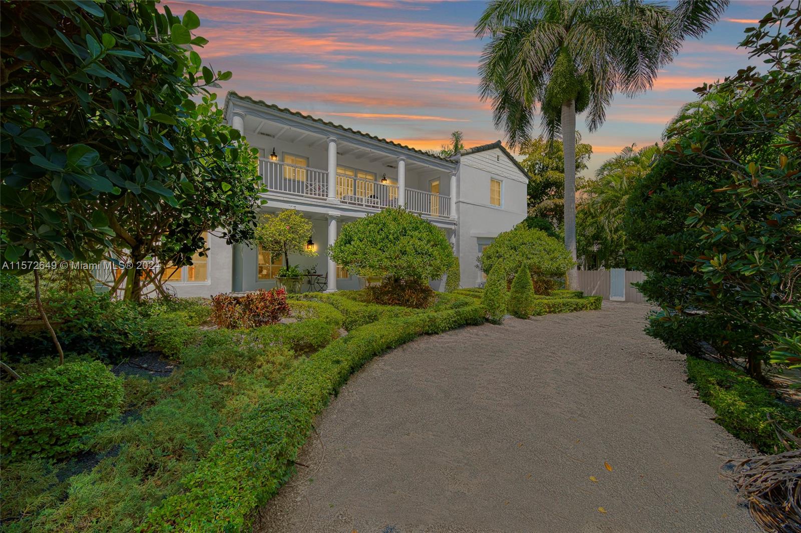 Charming and Elegant pool home with a detached private guest house. Ideally located in Miami Beach just a short walk from the ocean & South Beach. Fully remodeled to the highest standards. The main home features 3-bedrooms 3 baths with an open concept layout. Gourmet kitchen including Wolf, Sub-Zero, and Miele appliances. 2nd floor finished with wood flooring and  has 2 balconies. Poolside guest home includes living area, a private bedroom, kitchen, bathroom & laundry. Large heated 15'x35' pool and spa.  Professional design with modern technology including electric shades & a remote security system. The gated circular driveway and mature lush landscaping add privacy & security. Centrally located steps from the 1 Hotel, Miami Beach Edition, fine dining, Lincoln Road & Miami Beach Golf Club.