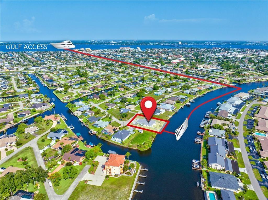This brand-new 2025-built VILLA home is ideally positioned on the prestigious Rubican Canal, a 200-foot-wide waterway highly sought after by boaters and waterfront enthusiasts. Dock included. Located just next door to 3802 (to the right), this residence offers the same exceptional design and lifestyle, with a slightly smaller lot for easy maintenance. Enjoy breathtaking western sunset views from your private backyard, with room to add a pool and create your own outdoor oasis. Inside, you’ll find a thoughtfully designed 3-bedroom, 2-bathroom layout featuring 1,471 sq ft of living space and over 2,177sq ft total. The open-concept floor plan is enhanced by elegant porcelain tile flooring throughout. The modern kitchen is beautifully appointed with quartz countertops, custom cabinetry, and stainless-steel appliances, while impact-rated windows and doors fill the home with natural light and provide peace of mind. The spacious primary suite includes his-and-hers closets and a well-appointed bathroom with dual sinks. A paver driveway leads to a generous 2-car garage, this property offers both flexibility and value. Experience the best of Florida living with waterfront tranquility, Gulf access boating, and contemporary luxury finishes in this exceptional Cape Coral home. Not located in a designated flood area and no HOA fees.