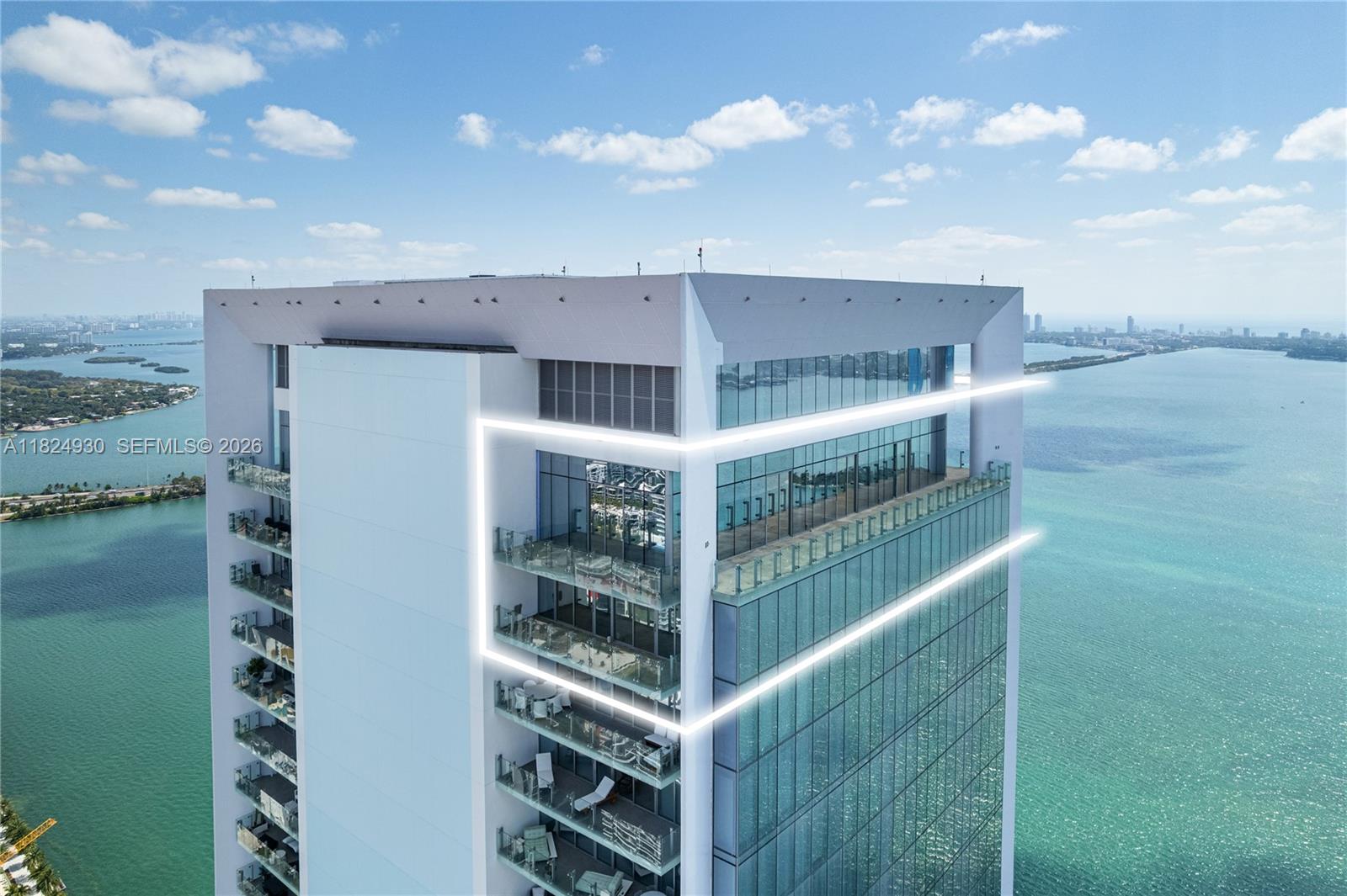 A rare opportunity to complete a spectacular two-level penthouse at Missoni Baia!

Spanning ~7,000 SF across the 56th & 57th floors, this flow-through residence offers soaring 13.5–14 ft ceilings, an internal staircase, and a ~3,000 SF wraparound terrace with sweeping bay and skyline views. Delivered white-boxed with plans largely complete, allowing a buyer to fast-track completion.

The sale includes 5 assigned parking spaces and ~$2.5M in premium materials already purchased, including Poggenpohl kitchen, Gaggenau & Miele appliances, Swiss oak flooring, premium lighting, Crestron tech, custom cabinetry, and more.
