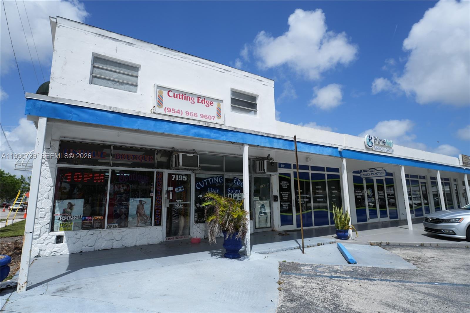 Prime mixed-use opportunity in the heart of Pembroke Pines! Located within a high-visibility, well-trafficked plaza along Pembroke Road, 7193–7195 offers exceptional exposure and steady foot traffic ideal for retail, office, or service-based businesses. This versatile property features dual units, allowing for multiple income streams or an owner-user with supplemental rental income.

Surrounded by established businesses and dense residential neighborhoods, the location provides strong demographics and consistent demand. Easy access to major thoroughfares enhances convenience for both customers and tenants. Whether you're expanding your portfolio or securing a strategic business location, this is a rare opportunity in a thriving commercial corridor.