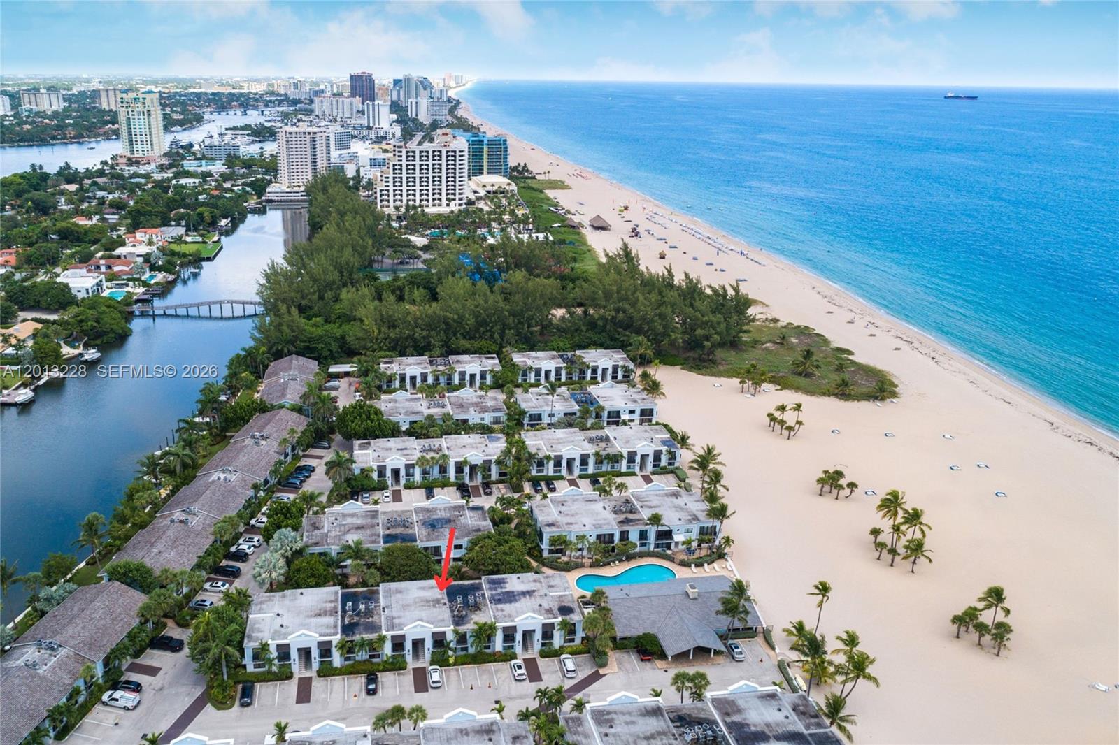 Experience elevated beachfront living at The Oceanage, one of Fort Lauderdale’s most exclusive gated communities. This second-floor residence features 2 bedrooms, 2 full bathrooms plus a versatile space easily converted into a third bedroom, home office, or den, offering both flexibility and long-term value. Soaring ceilings, and impact glass sliders create a bright, open ambiance, while the bedroom captures peaceful views of lush tropical landscaping.
Just steps from the sand, this residence places you in a private, tropical enclave where the ocean becomes part of your everyday routine. Community amenities include a clubhouse, beach cabana and chairs, bike storage, paddleboard storage, boat dock, heated pool, fitness center, on-site management, and 24/7 security. Whether you’re seeking a full-time coastal retreat, seasonal escape, or a property with strong upside potential, this is a rare opportunity to own in one of Fort Lauderdale’s most desirable beachfront communities. Conveniently located near shopping, restaurants, entertainment, hospitals, The Lago Mar Club Hotel, convention center, international airport, and Port Everglades.