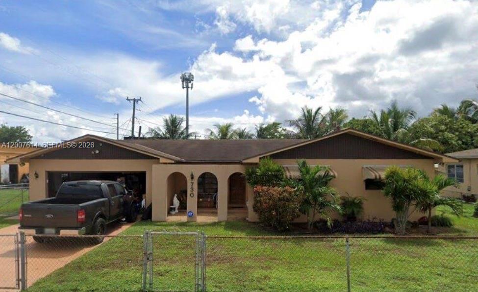 Centrally located with No HOA, this spacious 4-Bedroom , 2 Bathroom , 2-car garage Home was built in 1979 by original owner. This Home offers a flexible Floor-plan with endless possibilities. The gated driveway provides maximum privacy and the fenced yard has room for a pool or future expansion. Located just 15 minutes from the Beaches, Wynwood, Midtown, Design Distract, Oleta Park, Aventura, and so much more.  Easily convert 2-Car Garage to In-law quarters.