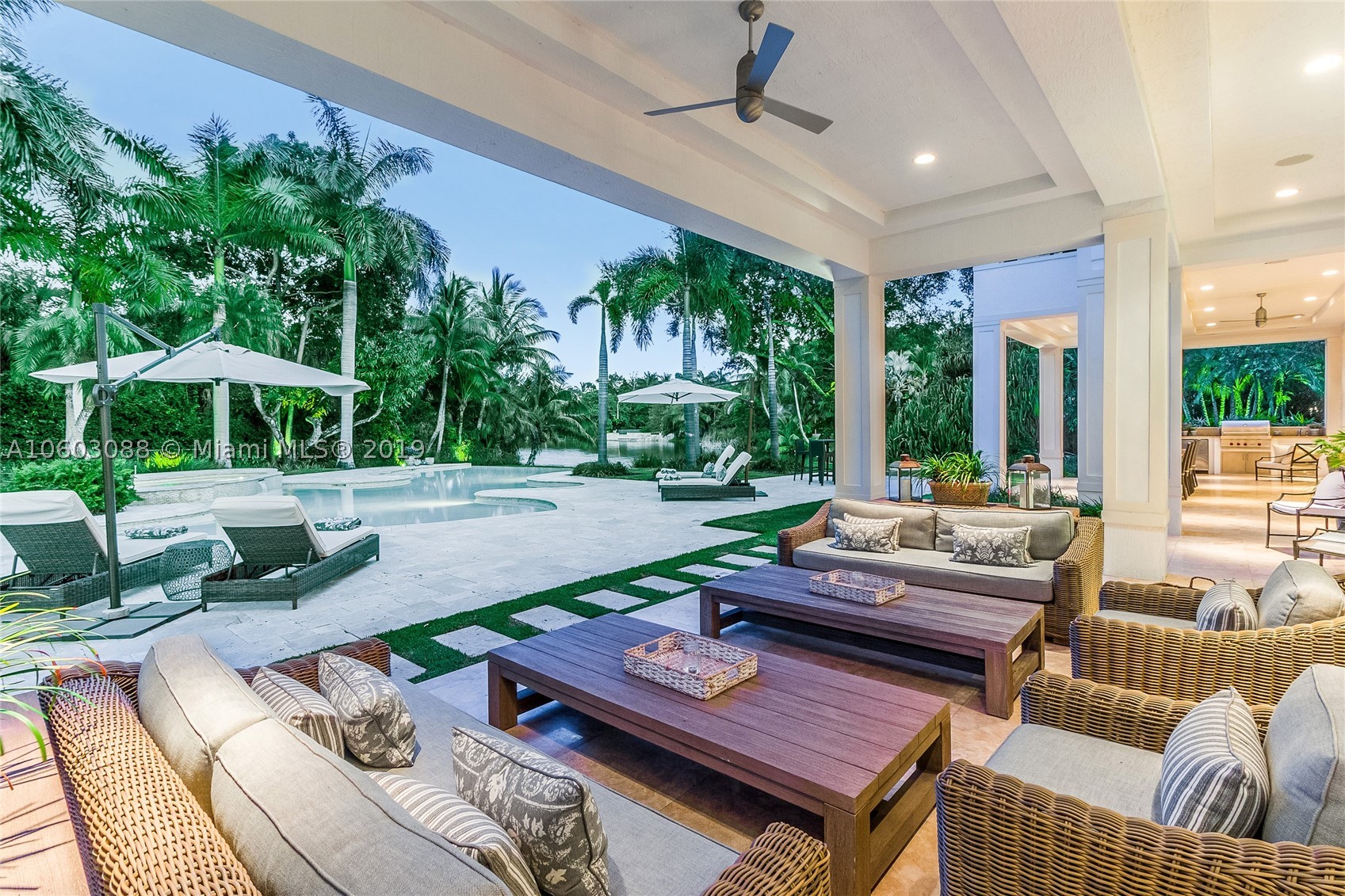 This LAKEFRONT paradise on Hammock Lake sits on nearly 44,000 SF (1.1 acres) of land and is nestled in a soon to be gated, quiet enclave in Coral Gables. This beautiful home features 10,715 SF and includes a great room, eat-in kitchen, theater room, 3 car garage, lush grounds, pool and a private water views. Upstairs offers master suite with oversized his and her closets and two offices, plus 4 additional bedrooms and gym. Fully equipped with a generator, chef's kitchen with state of the art appliances, brand new light wood floors and tons of natural light. Located minutes from Miami's best schools, restaurants, and shopping.