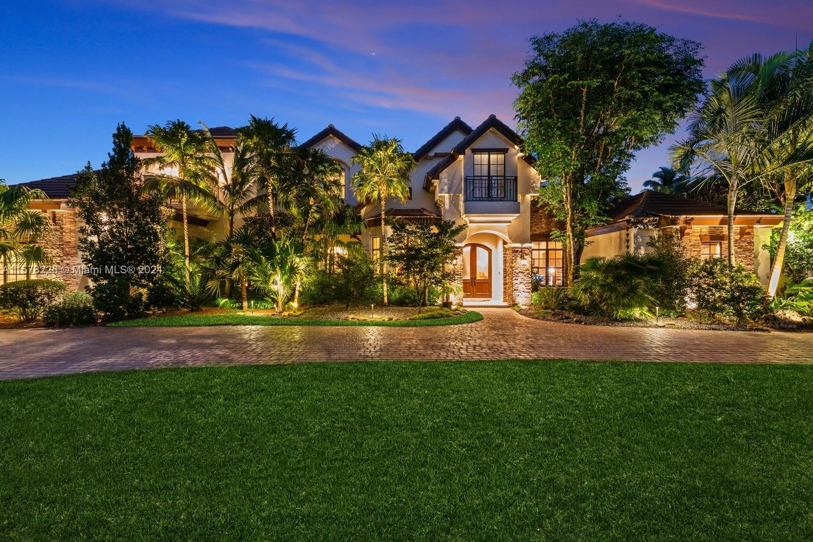 AWARD-WINNING ARCHITECTURE! CUSTOM RESORT-STYLE POOL**STUNNING GARDENS**BASKETBALL & VOLLEYBALL COURTS**DETACHED 2/2 GUEST HOUSE. This exquisite one-of-a-kind near-acre gated estate boasts exceptional finishes throughout. The open floor plan of the 6bed/6bath magnificent transitional main residence includes a library, 2 family rooms, wine pantry, wet bar adjacent to a spectacular game room, spacious home gym, fireplace, whole house generator, outdoor cameras, & integrated sound & network systems. Expertly landscaped grounds grace a resort pool with 2 waterfalls & expansive covered patio with fireplace & summer kitchen. This masterpiece is a private oasis of elegance & comfort awaiting a discerning new owner who demands only the best & appreciates the extraordinary! Buyer’s Broker Welcome
