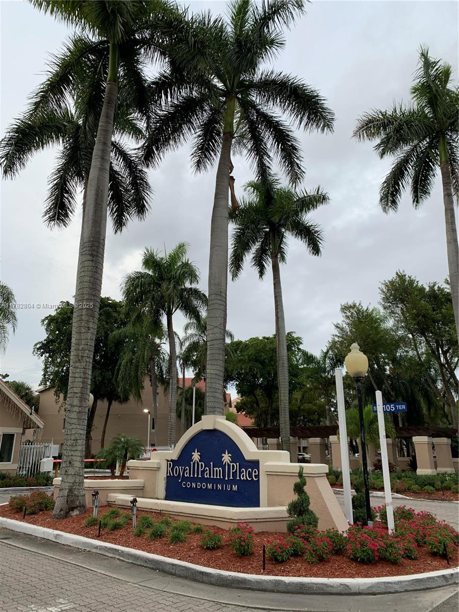 Bright and spacious split plan unit, perfect conditions, full washer/dryer inside unit, large living room, separate dining area, large bedrooms with inside bathrooms.  Perfect for family of 4 or roommates since its plan allows for privacy. AC unit well maintained. Quiet gated Royal Palm Place community at the Hammocks with guarded entrance.  Excellent location close to hospitals, schools, Miami Dade main campus, shopping areas and places of worship. Employment verification with proof of income full credit report and rental application. HOA approval is required.