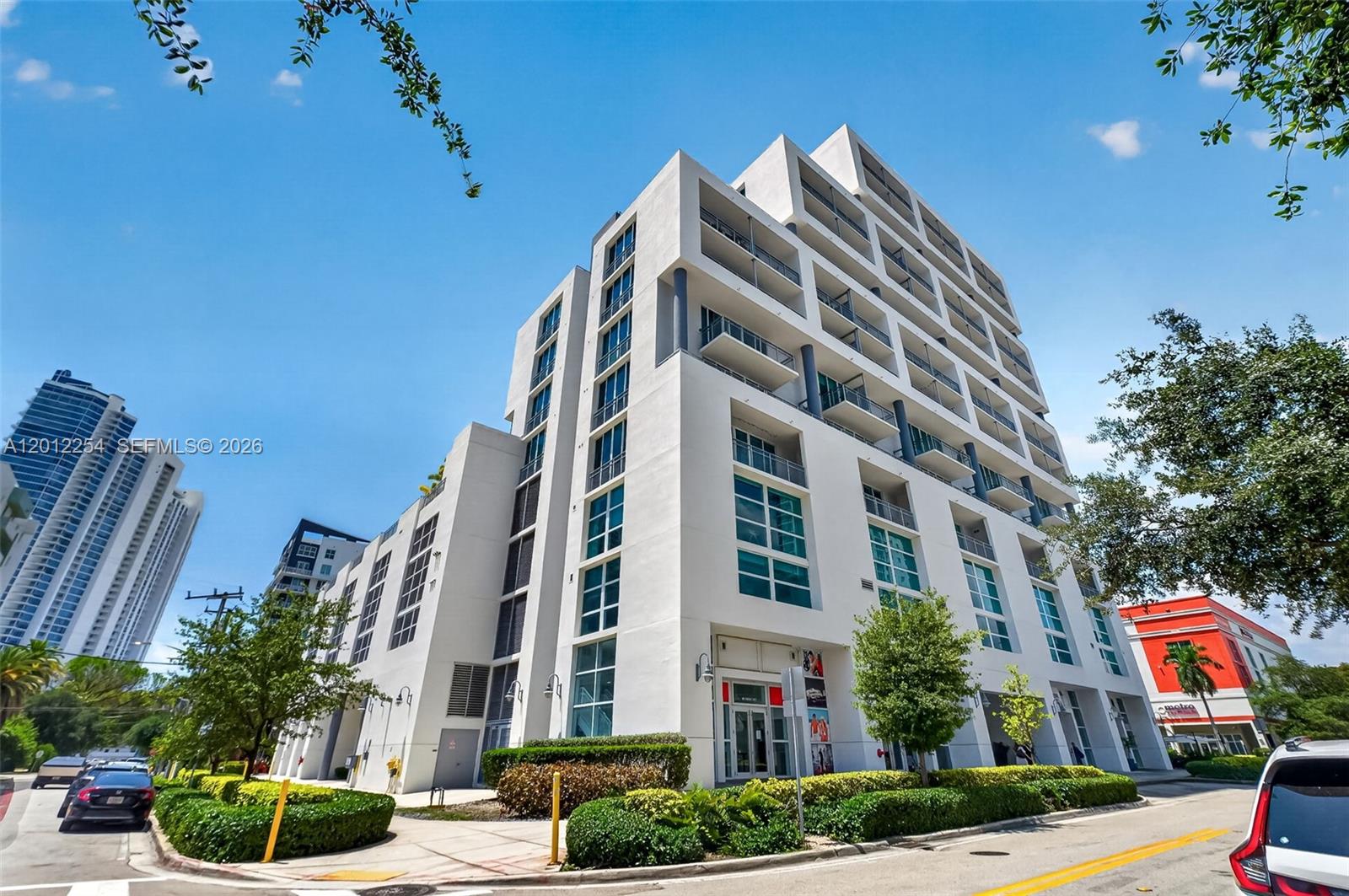 Come enjoy vibrant Midtown living in this beautiful 1-bedroom apartment! Perfectly located within walking distance to supermarkets, shops, and restaurants, this residence combines convenience with style. Featuring high ceilings, wood floors, and a modern open kitchen, the space is filled with natural light from large sliding doors. Step onto the expansive balcony—accessible from both the living room and bedroom—. The unit includes assigned parking and extra storage, offering practicality in the heart of the city. Residents enjoy resort-style amenities: sparkling pool, hot tub, fitness center, yoga room, clubhouse, and business center. A peaceful retreat surrounded by the energy of Midtown—this home truly offers the best of both worlds.