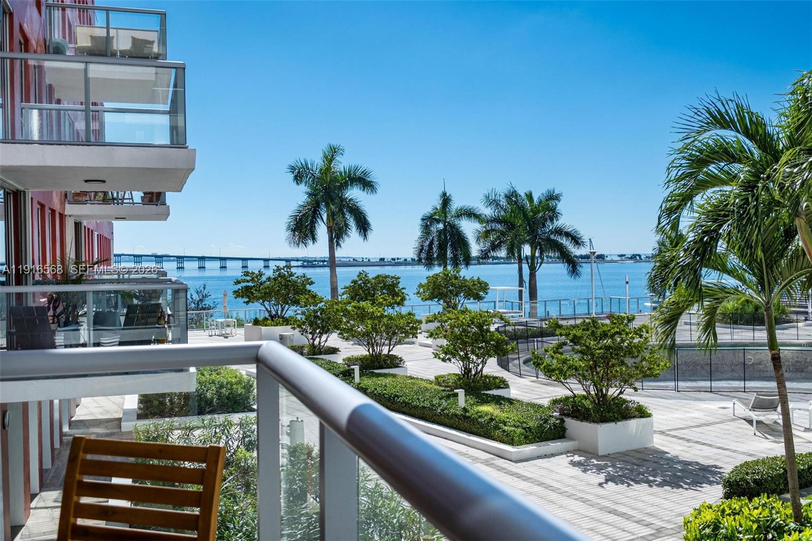 Enjoy modern city living in this beautifully renovated 1-bedroom + den residence, featuring a versatile den (8.1 ft x 7.5 ft) and an additional room adjacent to the primary bedroom (7 ft x 7.1 ft), ideal as a walk-in closet, office, or nursery. This 2 full bath waterfront home is perfectly suited for a young family or those expecting.

The thoughtfully designed layout offers an open kitchen with stainless steel appliances, ample storage, and an in-unit washer and dryer. Step onto a spacious balcony and take in serene views of palm trees and Biscayne Bay.

Residents enjoy a full suite of amenities including a fully equipped gym, two lighted tennis courts, jacuzzi, lounge areas, gazebo, kids’ playroom, and BBQ area.

A great opportunity, currently reduced to $575,000 due to upcoming pool renovations (June 2026–June 2027). Once completed, values are expected to increase. During this time, residents will have complimentary access to the pool at the nearby Marriott Hotel Arch, just a short 5-minute walk from The Palace.

Located in the heart of Brickell, just steps from top dining, shopping, and entertainment, this residence offers the ideal blend of convenience, lifestyle, and premier Miami living.

There are tenants living in the unit so please give us 24 hours notice for any showing requests.