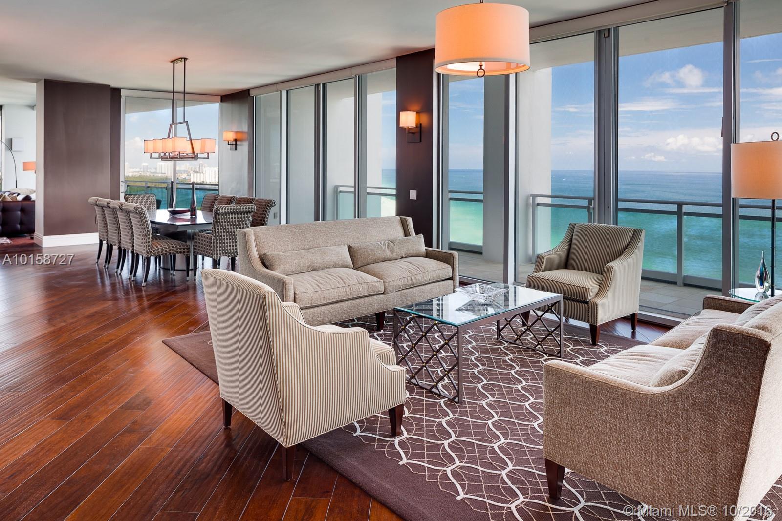 Magnificent 5,266 sf residence in One Bal Harbour / Ritz Carlton.  One of a kind 4 bed, 4.1 bath plus sauna and sitting room in Master suite. Absolutely breathtaking views throughout.  Wrap around terraces with amazing ocean and inter coastal views. High end appliances and decorated to perfection. A rare opportunity to own the largest unit for sale in the building.  Total of 5 parking spaces, 2 assigned plus 3 additional valet. Call for an appointment today.