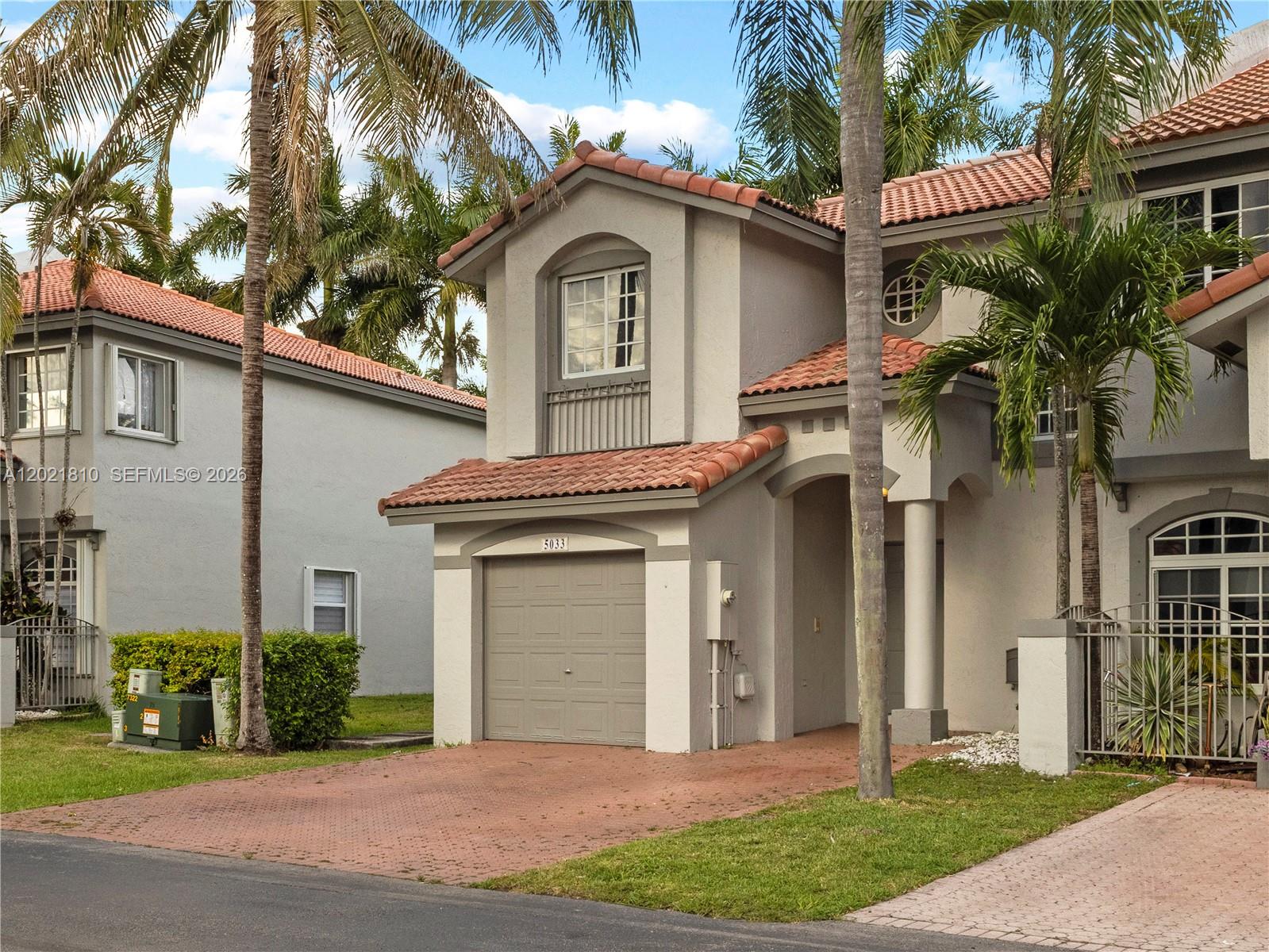 Beautiful corner-unit townhouse featuring 3 bedrooms and 2.5 bathrooms with a one car garage and private patio. Enjoy added privacy with no rear neighbors. New A/C unit (2025) and washer & dryer (2025). Located in a gated community offering a pool, playground, and 24-hours security patrol. Low maintenance fee. Excellent and convenient location close to top schools, shopping, the Turnpike, and major business centers. Call listing agent for appointment.
