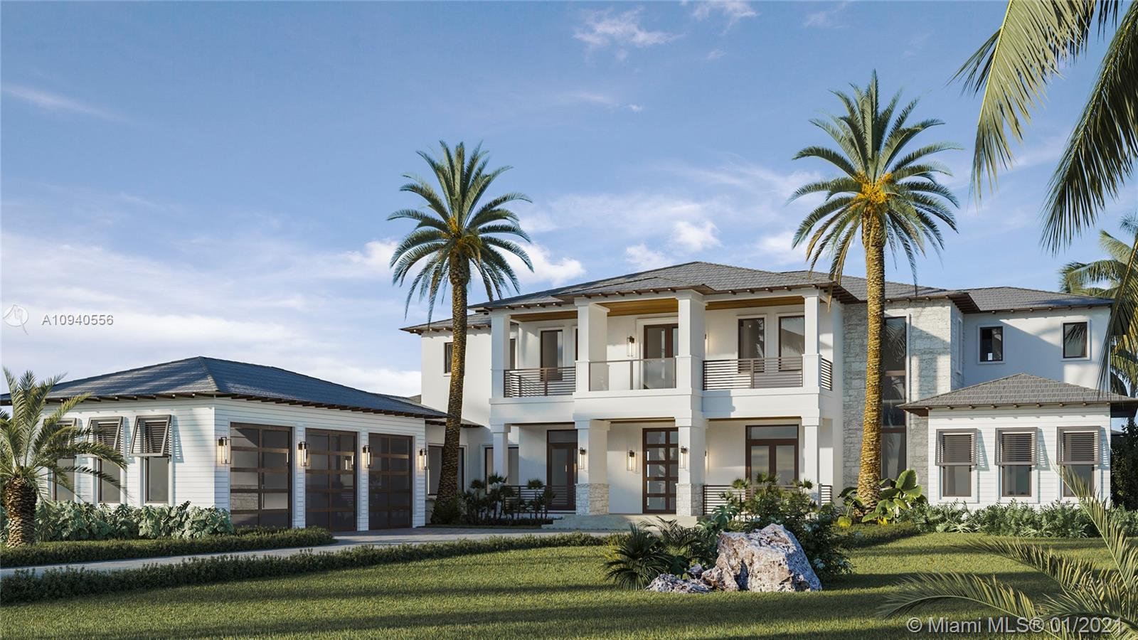 Stunning custom new construction N. Pinecrest estate. Timeless California contemporary architecture, intelligent  design and masterful construction by award winning Hollub Homes combine with  flawless execution to create the perfect S. FL retreat. The exceptional floor plan unifies the functional interior spaces with an outdoor spiritual oasis and guest house. 7 bedrooms, 8 ½ baths, 3 car garage. The thoughtful design provides ideal spaces to relax and entertain—with a Family Room, Club Room & Bar, Media Room  (w/ conversion option) & Gourmet Kitchen, plus dirty kitchen. Elevator.With a keen attention to detail and the finest materials,  this will be your new dream home. Closed sale price is for property in current state of construction, not completed home.