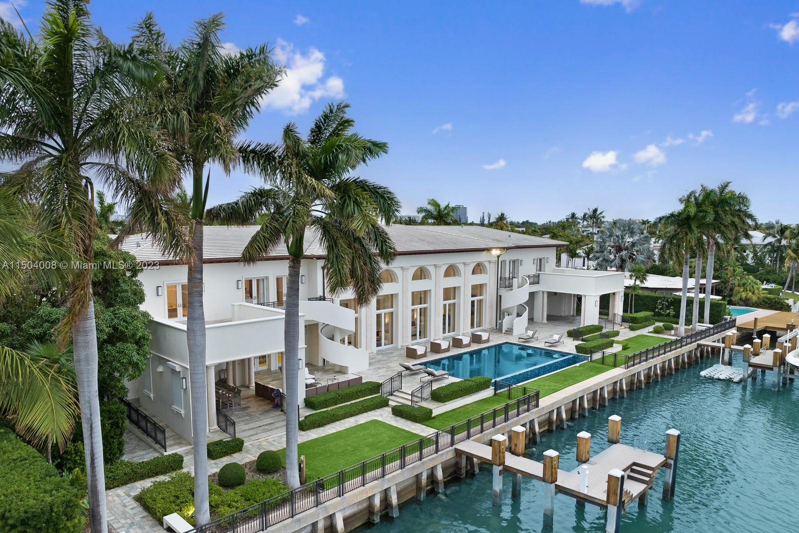 Situated at 1470 Daytonia Rd, this property boasts a significant land area totaling 33,750 square feet. Within this estate lies over 14,000 square feet of livable space. Comprising seven bedrooms, two dens, and eight and a half bathrooms. Also, the property features an impressive 225 feet of linear water frontage, providing a picturesque view and access to the water.
The amenities include a pool, gym, spa, movie room, and two docks. The property is equipped with state-of-the-art features including a Crestron system, Miele appliances, an industrial fridge and freezer, as well as a subzero fridge.
With an asking price of $29,999,999, this residence serves as an extraordinary opportunity.