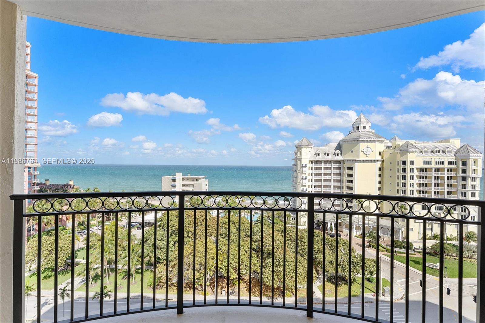 Enjoy stunning ocean views from every room in this beautifully appointed 2-bedroom, 2-bath residence. This light-filled condo offers a perfect combination of comfort, style, and flexibility. Marble floors run throughout the home, creating a bright and elegant feel. Both bedrooms are spacious and feature ensuite bathrooms and walk-in closets. A separate flex room with double-door entry is ideal for a home office, den, or additional guest space. The kitchen features wood cabinetry, granite countertops, and stainless steel appliances. Outside you'll enjoy the private balconies from the living room and both bedrooms, perfect for relaxing and enjoying the ocean breeze. Additional features include Hunter Douglas window treatments, impact windows, and two parking spaces, one in the garage and one covered. Residents enjoy exclusive access to a private beach club with gated beach entry, two heated pools, a spa, a fitness center, and a sports lounge. High-speed internet and cable are included. The building offers 24/7 front desk and valet service, and has been recently updated and painted, including the parking area. Fully funded reserves and an updated SIRS report provide added peace of mind. This well-maintained, pet-friendly building is conveniently located just minutes from Las Olas, shopping, and dining.