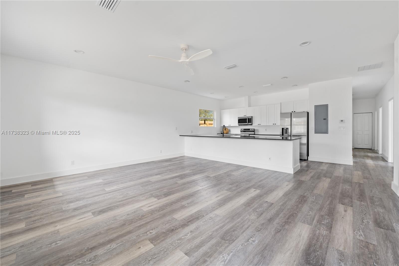 Discover this BRAND NEW construction in the heart of Northwest Pompano Beach! This modern single-family home boasts 4 spacious bedrooms, 2 bathrooms, and a convenient car garage. With over 1,550 square feet of open-plan living space, you'll enjoy features like 10-foot volume ceilings, sleek floating wood tile flooring, and recessed lighting. The PGT windows provide full wind mitigation credits for added peace of mind.