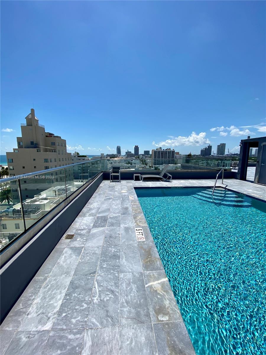 Very Excited to rent this freshly painted and updated unit just steps from the beach! Titled floors, new cabinets and stainless steel appliances. This large units has room for a small dinning/breakfast area, living room area and bedroom area. Oversized walk in closet and a large balcony. The building offers an amazing rooftop pool, terrace and modernized gym. Secured assigned parking space. Washer and Dryer available on the same floor.