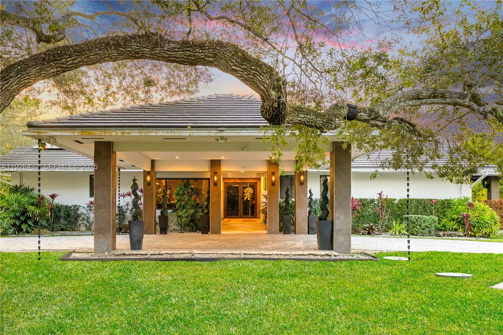 Unique opportunity to rent this stunning FURNISHED 5 bedroom/4-1/2 bath house located in a highly desirable area of Kendall, on a lush 44,431 sq ft lot.  This 1-story home with great floor plan for family living and entertaining featuring 2-car covered parking spaces plus lots of space on driveway for additional cars, Tesla car charging station, a boat parking spot, gleaming Marble floors, impact windows and doors, wood kitchen cabinetry with quartz counter-tops, stainless steel appliances. With additional spaces as a family room, game room, gym, and a shed for extra storage.
Rear patio opens to a sparkling pool, an open porch, surrounded by a beautiful garden with fruit trees, a covered space with a built-in grill, a lovely gazebo, a child play area, offering a fabulous open ground for family and friends outdoor activity!  Convenient solar panels and well water.  This home is ready for you and your family to move in!  Could also be rented Unfurnished !