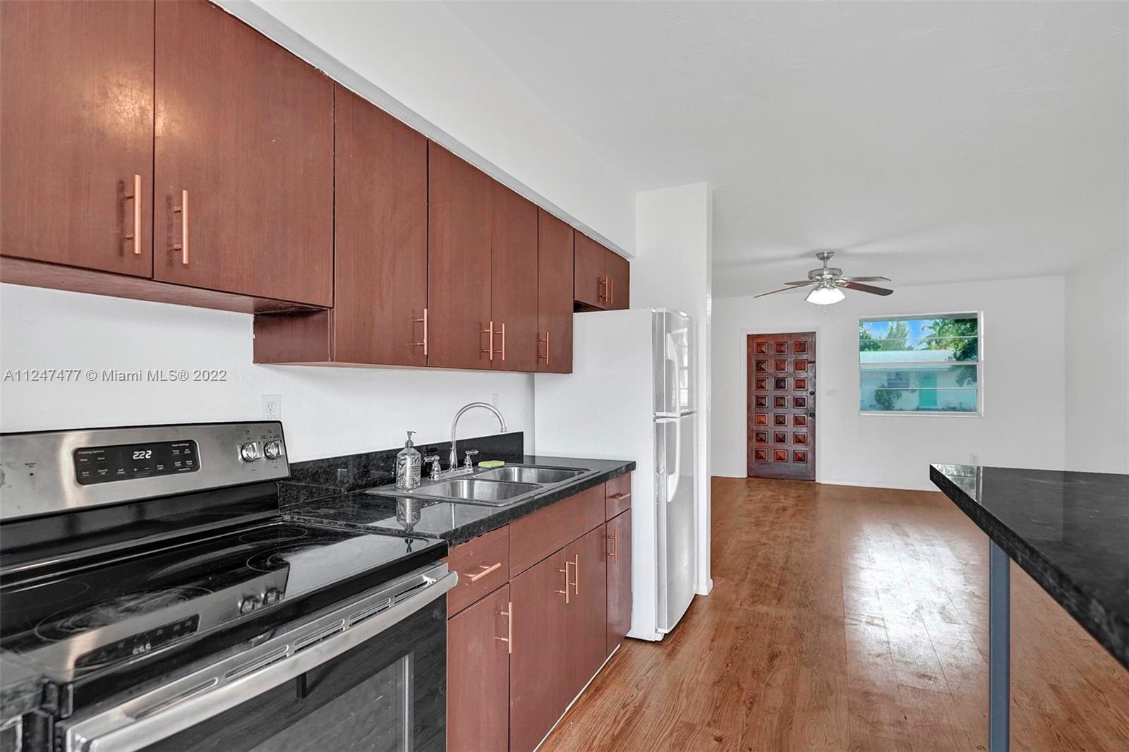 Beautifully renovated duplex for rent in the historic village of Biscayne Park! This 2/1 unit features new wood-look vinyl flooring, a NEW bathroom, NEW A/C units, an updated kitchen with new peacock granite counter and peninsula, WASHER and DRYER, and Mango, Avocado and Sour Orange trees. Requirements: First month, 2 months security deposit, proof of income 3X rent, copy of ID, credit report, background check.
Tenant to pay $38 screening fee. Pets accepted with $250 deposit and proof of vaccination records. Personal interview required.

Lawn and waste included in rent. Tenant pays water and electricity.