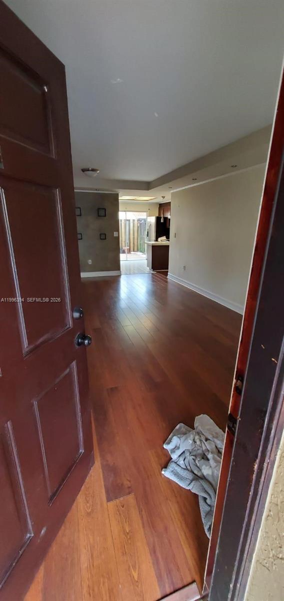 Beautifully remodeled 2-bedroom, 2-bath first-floor condo in the gated community of Lago del Rey!
This move-in-ready home features a fully updated kitchen with rich wood cabinetry and stone countertops, seamlessly connecting to the living area with elegant laminate wood flooring throughout.
The social area stands out with a specially designed ceiling detail in the living room, thoughtfully created to enhance the lighting and create a warm, inviting ambiance.
The primary bedroom offers a comfortable layout with a spacious walk-in closet. Natural light flows nicely across the space, adding to the home's overall warmth.
Step outside to your private patio with an independent entrance finished with a combination of concrete slab and tile for easy maintenance. Perfect for relaxing or entertaining without extra upkeep.
Additional highlights include convenient in-unit laundry, dedicated storage space, and two assigned parking spaces right in front of the unit.
Enjoy a peaceful, well-maintained gated community with amenities such as a sparkling pool and picnic area. Ideally located near Miami Lakes and Palm Springs North.
40-Year Certification completed – No special assessments.
Pet-friendly (max 20 lbs).
Showings by appointment:
Saturday after 12 PM. SHOWINGS: MONDAY / WEDNESDAY / FRIDAY AFTER 7PM. TUESDAY / THURSDAY AFTER 1PM. SATURDAY AFTER 12PM. ALL SHOWINGS WITH PREVIOUS CONFIRMATION.