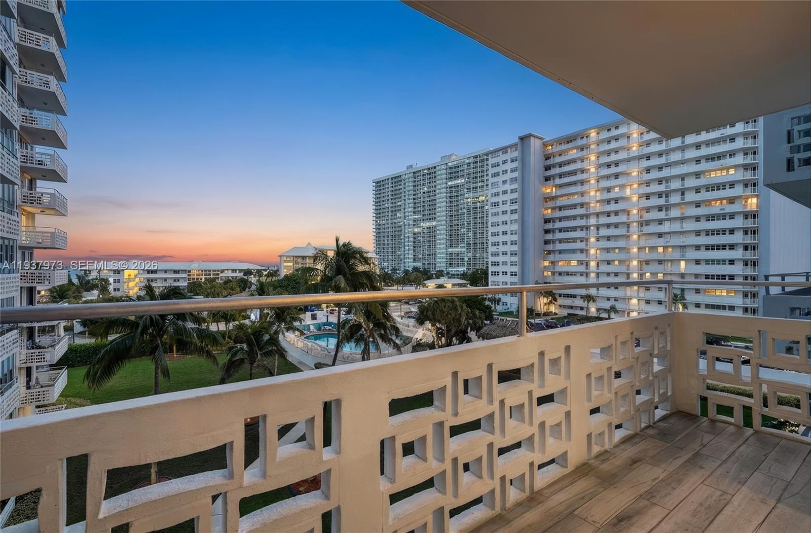 Excellent A+ desired location in Fort Lauderdale Beach. Just on the Southeast corner of the island offering ocean AND Intracoastal waterway views as well as Port Everglades. This customized floorplan maximizes it's living space and usability! This DIRECT OCEAN VIEW home offers an East facing balcony for the best in morning light and ocean breezes. Redesigned to fit a family that enjoyed beach weekends it has been meticulously and tastefully updated and designed to accent any decor and color design.  The spacious open kitchen offers plenty of prep and counter space for whipping up quick meals plus a waterfall countertop/brunch bar is perfect for entertaining guests after a day at the beach. The modernized bathroom is upgraded with a waterfall shower feature, barn-door glass enclosure, wall mounted sink, and newer tile flooring throughout.  The prime neighborhood location is residential yet close to all the desired beach activities and conveniences. Less than 5 mi. from FLL airport makes this the perfect second home or winter escape.  Motivated seller says bring all offers. See it today before it's gone.
