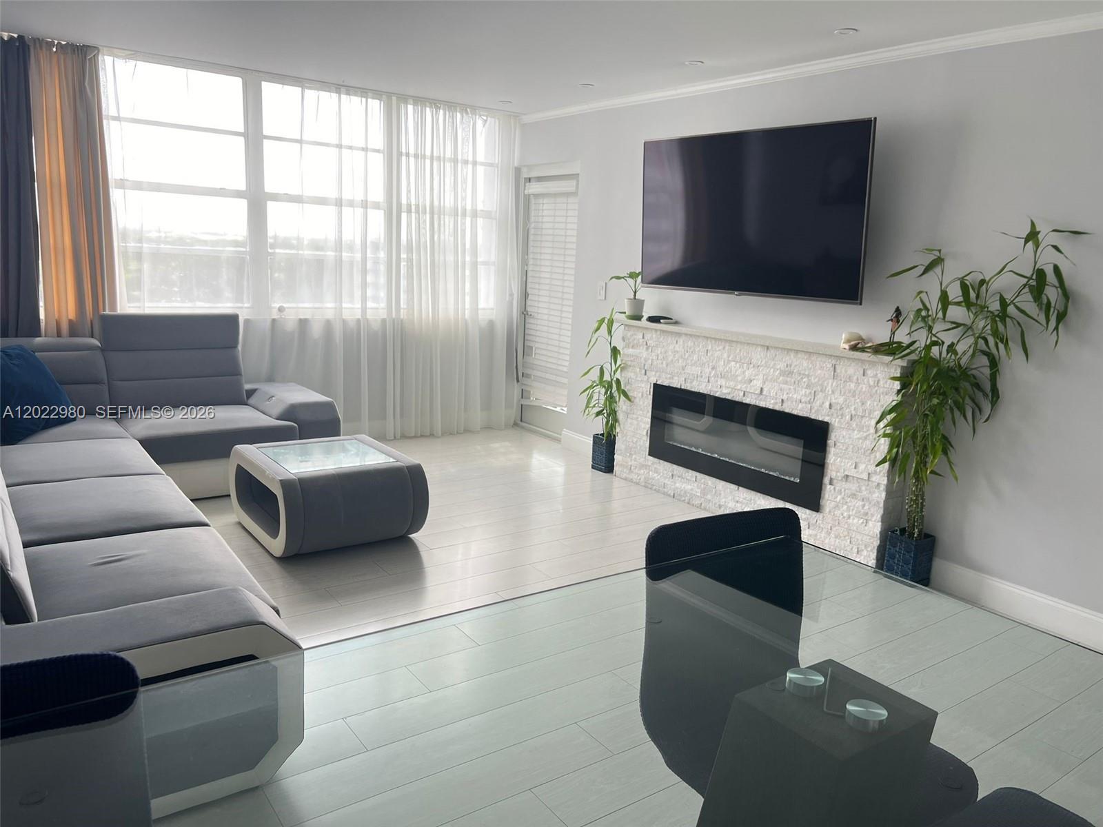 This condo is bright, spacious, and fully renovated, featuring a 1-bedroom, 2-bath layout with extra storage and modern amenities. This apartment has NEW WINDOWS! Residents enjoy two lakefront pools, sundeck, gym, playground, clubhouse, convenience store, salon, library, and a secured lobby. Its prime location offers easy access to highways (I-95, Turnpike, US-1), Aventura Mall, Parks, 5 min walking to dining, LA Fitness, grocery stores,... short drive to Miami and Fort Lauderdale airports, and the new Brightline Train Station. Passed 40-50 year recertifications, this home perfectly combines modern living and accessibility in South Florida.