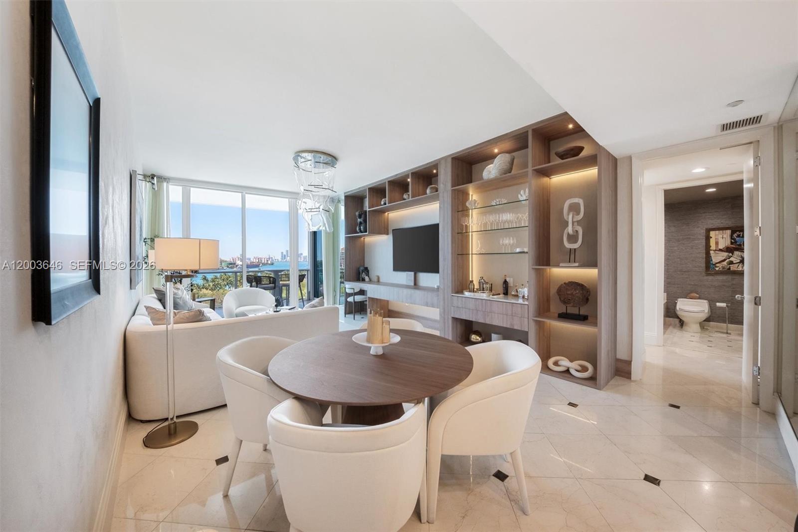 Renovated, highly desirable large 1BR/1.5BA with private balcony at Continuum on South Beach. With its own private foyer and brand new furniture throughout, this residence makes an excellent first impression and statement to welcome your guests. Excellent layout for entertaining, and kitchen is equipped with Miele and Subzero appliances. Incredible views from large primary bedroom overlook lush treetop greenery layered with ocean/bay views of Fisher Island, Miami city skyline and cruise ship waterways. Enjoy epic Miami sunsets from your balcony accessible from the living room and bedroom. Continuum amenities feature a resident restaurant, full beach service, fitness center & spa, 3 clay tennis courts and 3 pools. Off-season rental available now through December 31st.