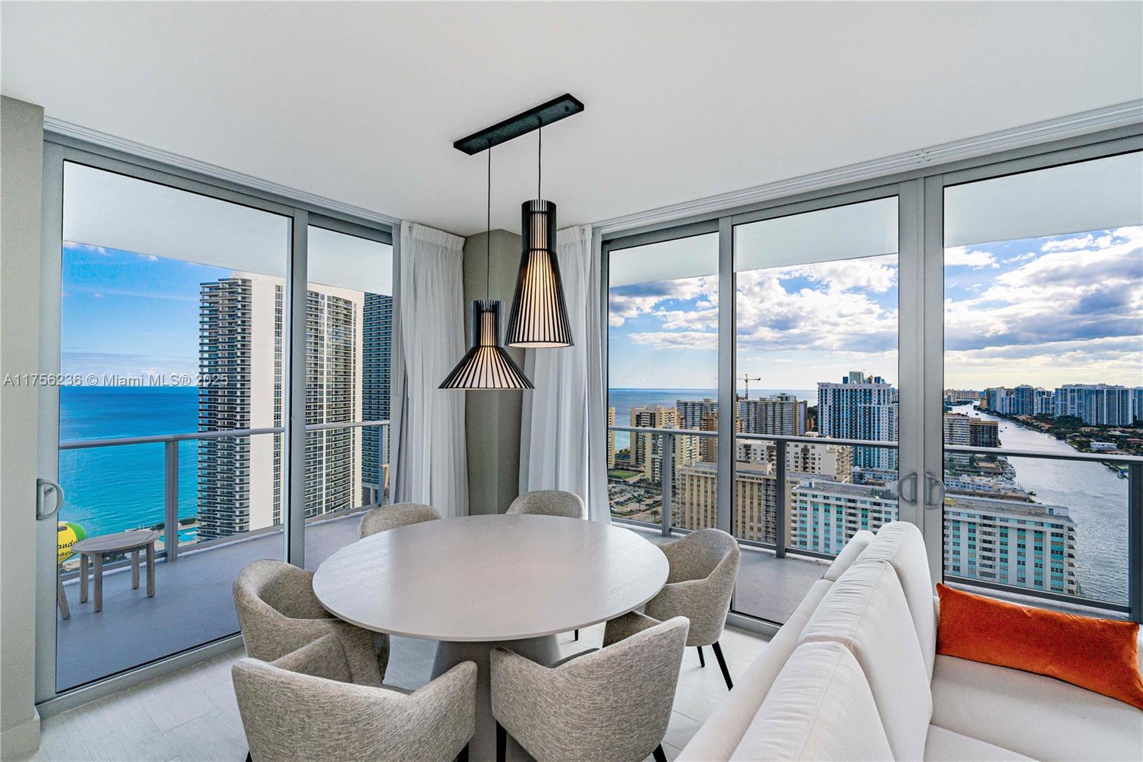 Rare 2-bed, 2-bath Southeast corner unit at Hyde Beach House with a spacious wraparound balcony showcasing breathtaking ocean, city, and Intracoastal views. Enjoy resort-style amenities, including an infinity pool, outdoor kitchen, dining area, movie theater, lounge, and fire pit. Perfect for investors—owner occupancy limited to 150 days/year. Currently professionally managed by Ammos Vacation Rentals, profit/Loss and rent proyections upon request.