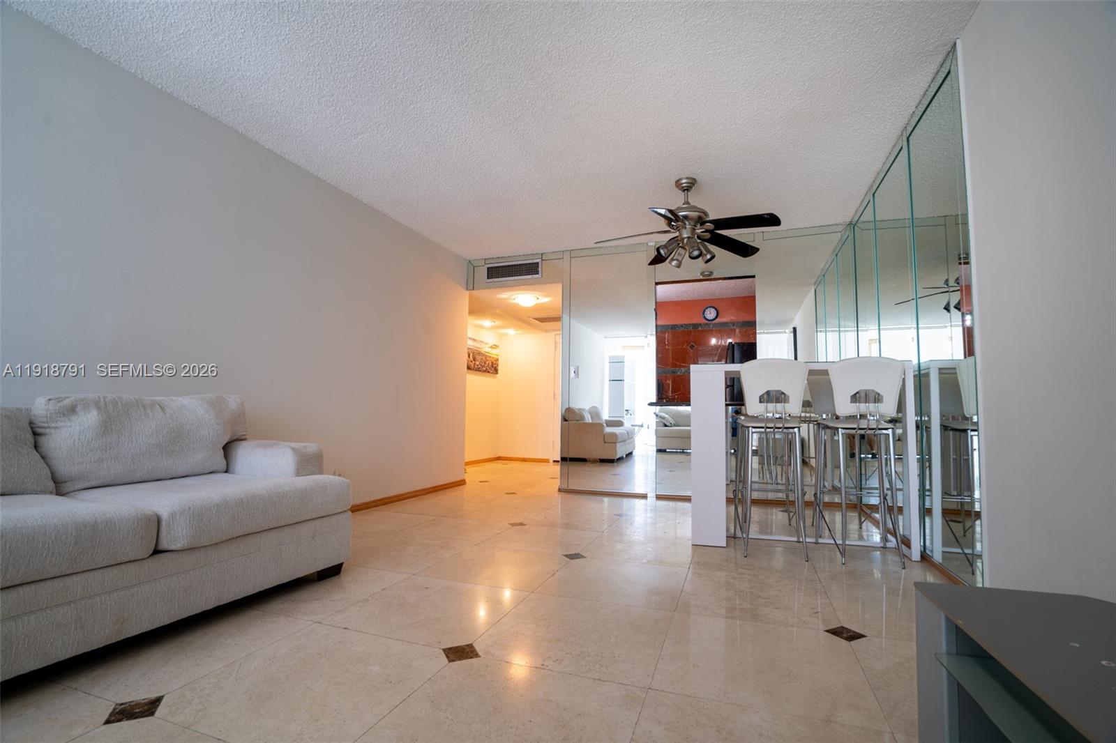 Beautiful 1-bedroom + den with a bright living room and large windows for plenty of natural light. Updated kitchen with quartz countertops, new cabinets, and newer appliances. Excellent storage including a walk-in closet and an extra storage unit on the same floor. Enjoy a private screened balcony and NEW A/C.

Located on the Intracoastal in Desoto Park, offering top amenities: gym, pool, playground, tennis courts, library, and ballroom. Close to restaurants, supermarkets, shopping, and just 5 minutes to the beach and major highways.
Move-in ready.