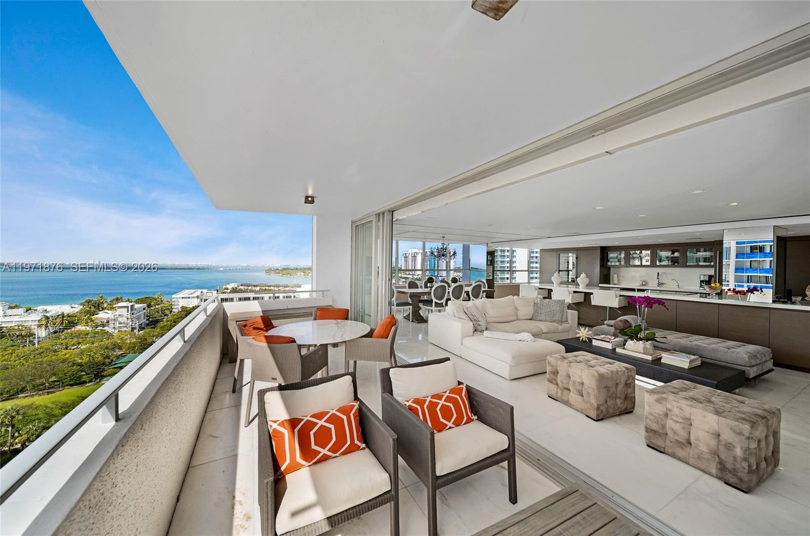 Exquisite Luxury Residence Available for long Term Lease on Belle Isle. Direct Wide Bay Views allows for Scenic Day to Night Panorama from every room. Owners spared no expense finishing this Corner unit with open Floor Plan, Soundproofed walls, Stunning White Marble Floors and Floor to Ceiling Marble in Baths, Custom Cabinetry and Storage Throughout, State-of-the-art Kitchen with Wolf/SubZero & Gaggenau Appliances. Automation with Latest Technology. Completely and Elegantly Furnished, and Designed by BRG Studio, this Oversized 2 Bedrooms and 2.5 baths is perfect for Entertaining. Amazing Location walkable to Sunset Harbour and Lincoln Rd, Many shops restaurants and stores within steps. Building has 24/7 Security and Valet, Bodega, Party Room, Gym, Rooftop and Marina. Call Listing Agent for Details