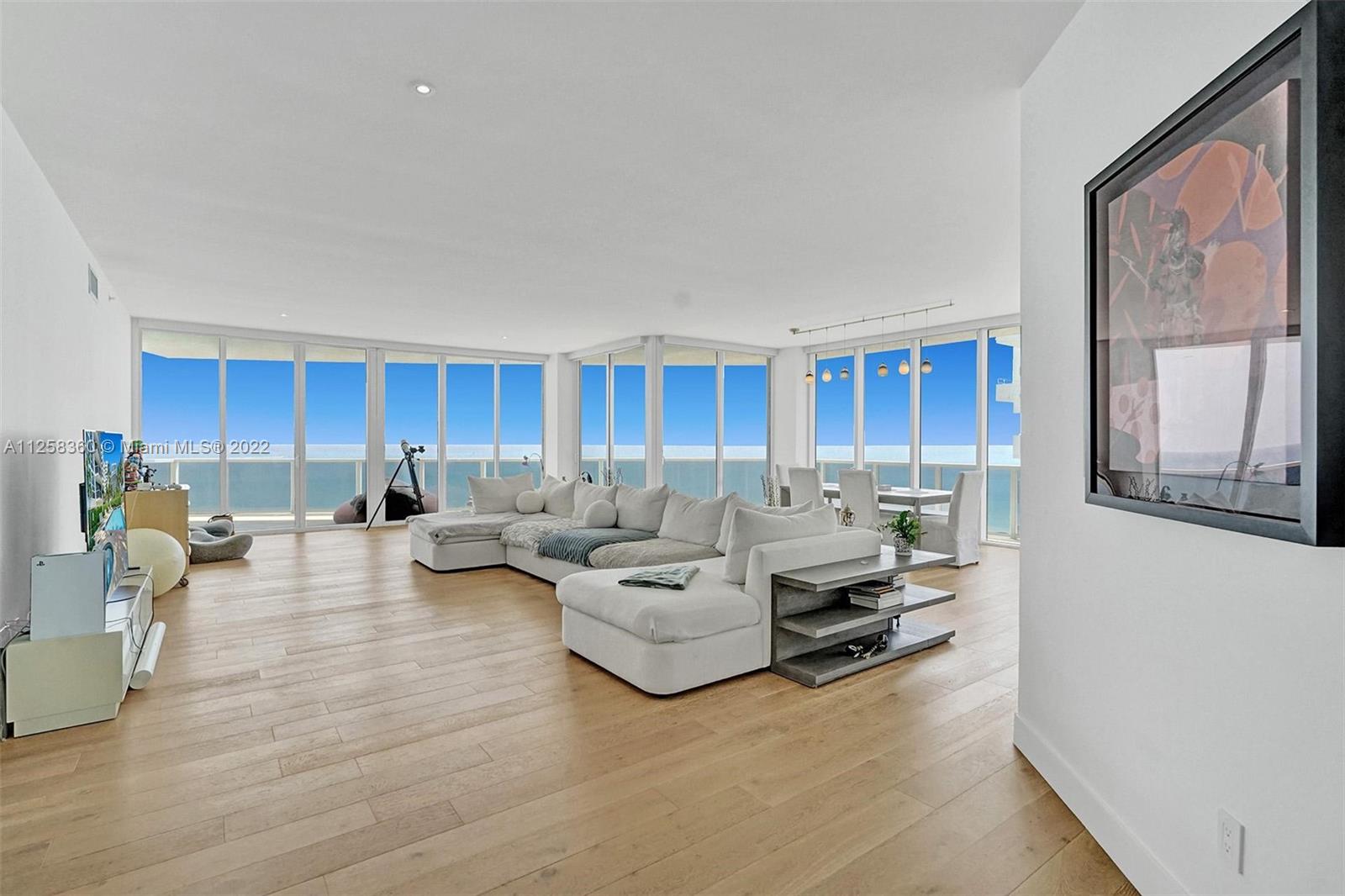 Magnificent and fully renovated residence at the Bellini Bal Harbour. With direct ocean views as you enter from the private elevator, this corner unit has a wrap around balcony with amazing ocean views. Huge master suite with three separate custom closets and large master bathroom. 
Top kitchen appliances Miele, subzero.
3 bedrooms plus large den with separate entrance, which could be covered to 4th bedroom. Amenities including a private beach club with 200 ft ocean frontage, oceanfront heated pool, restaurant, spa, 24 hour concierge and security. Walking distance to the shops at Bal Harbour.