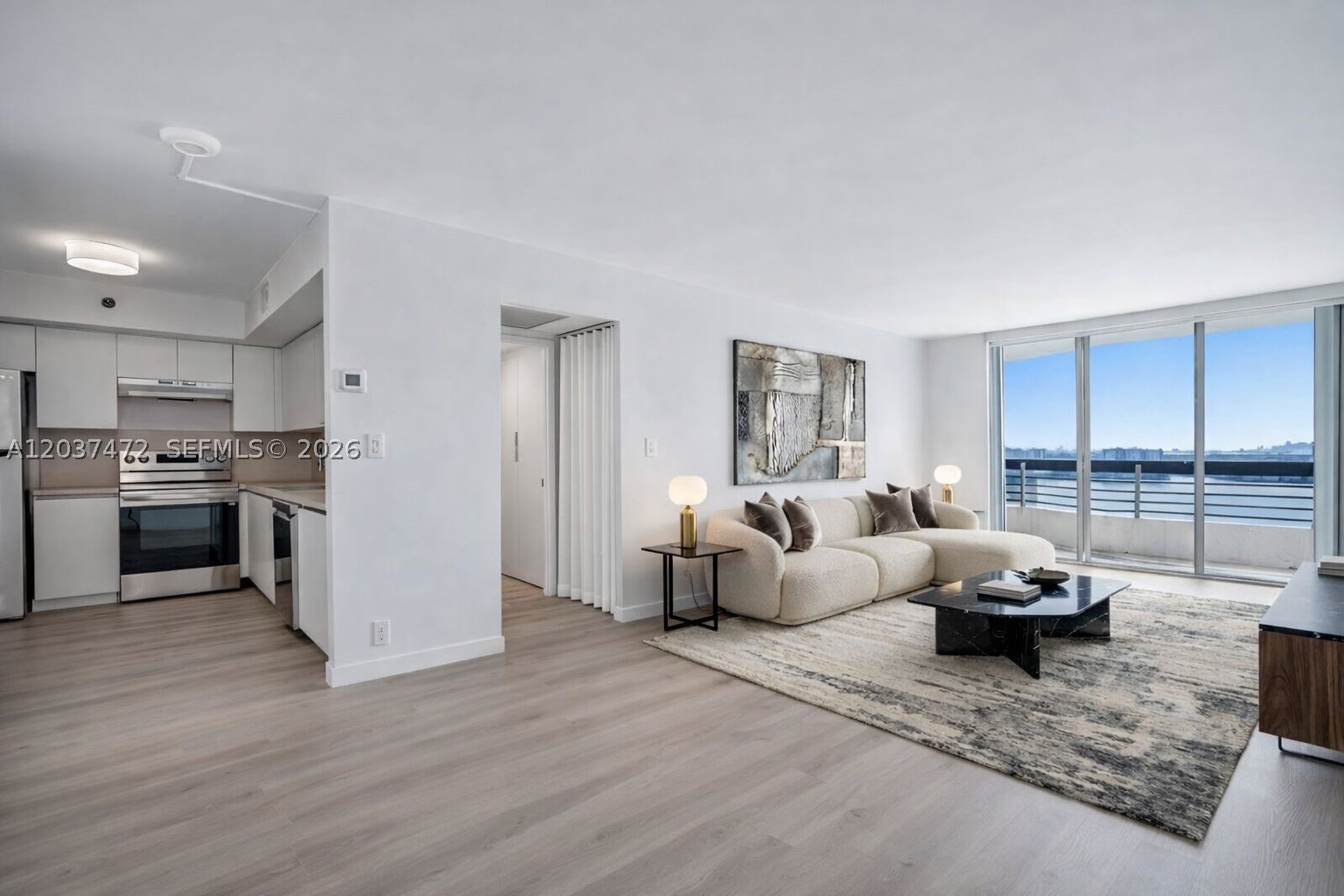 Be the first one to live in the perfect waterfront condo in Aventura! This completely gut-renovated airy unit boasts an open floor plan with stunning bay views. Featuring a 2-bedroom split layout, both rooms offer amazing vistas. The residence showcases luxury vinyl flooring throughout, custom Italian cabinetry, stainless steel appliances, an eat-in kitchen area, and a washer and dryer in the unit. The building offers 5-star amenities, including gorgeous pools and a modern gym, all within walking distance of the beach. Enjoy breathtaking sunrises from your private balcony. Come explore everything Mystic Pointe has to offer!