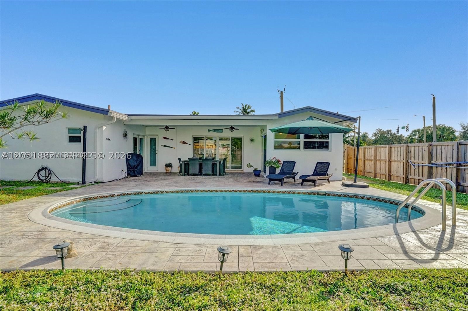 Beautifully remodel 3 bedrooms, 2 bathrooms and 1 car garage in desirable Hollywood Hills location, good school district. Porcelain tile floors throughout. The kitchen features stainless-steel appliances and granite countertops. All hurricane impact windows, big and beautiful fenced-in backyard with pool and nice patio furniture. Property has washer and dryer, and central AC.  Lawn and pool maintenance plus pest control included in the rent. No HOA. Pets allowed.