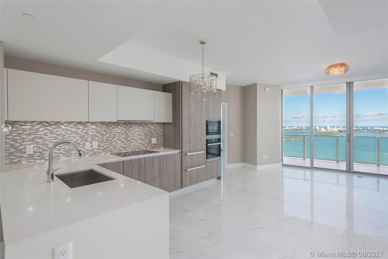 Live in East Edgewater's most exclusive luxury bayfront tower. Beautiful 2 bedroom + Den, 3 full baths. Direct Biscayne Bay views with Miami Beach and the Ocean in the backdrop. Miele and Subzero appliances, Snaidero kitchen, white quartz countertops. Incredible amenities- Tennis & Basketball courts, state of the art Fitness Center, Spa treatment rooms, sauna & steam rooms, private beach club with day beds, lounges, and individual cabanas, recreation rooms, two pools & hot tub.