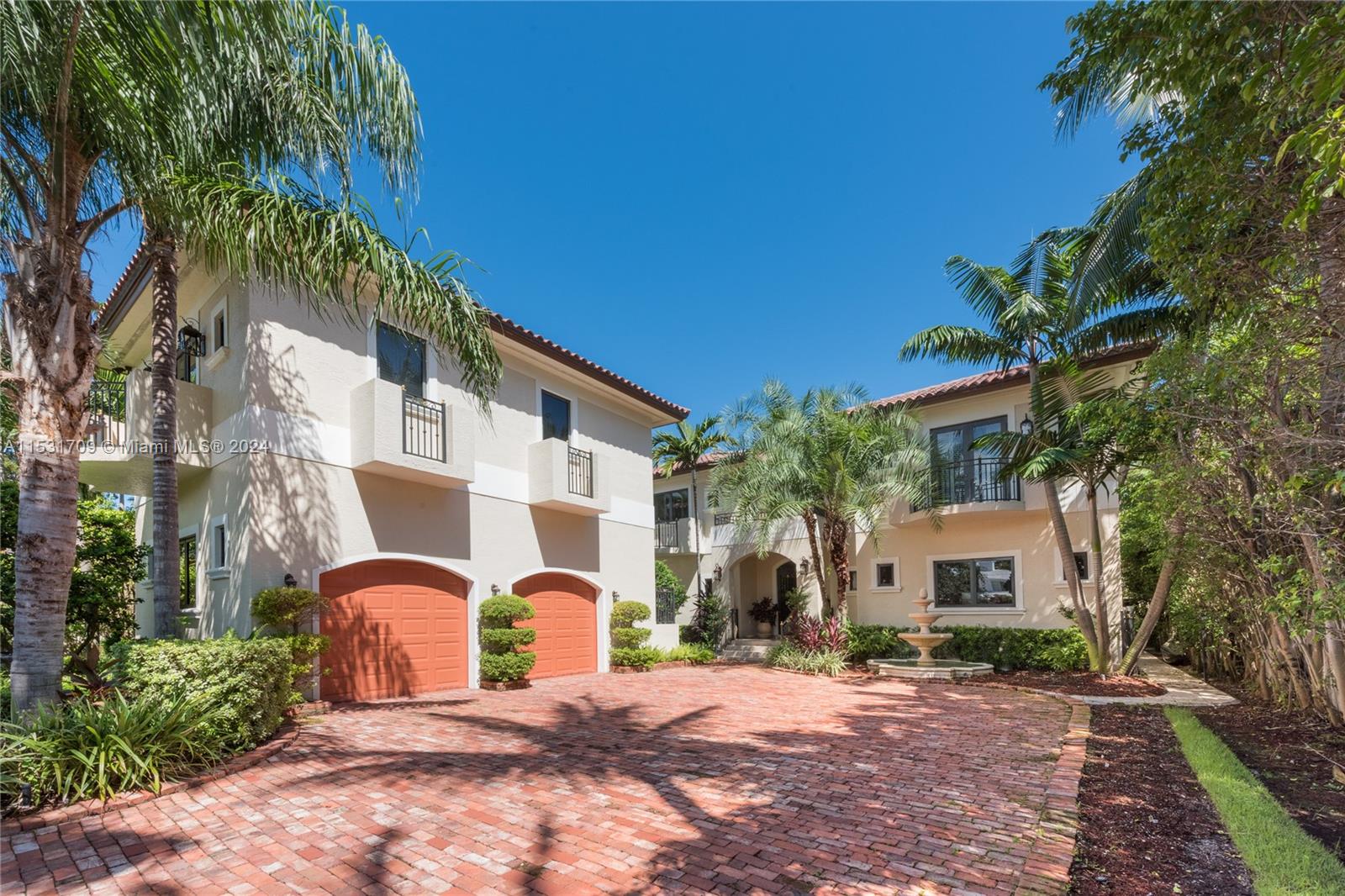 Magnificent Custom built 6 bd/8 bath home in the heart of Miami Beach. Well thought out design and very clean. Dramatic entrance with high vaulted ceilings. Formal dining room, eat in kitchen, family room and office on ground floor. Impressive Master suite along with 3 bedrooms upstairs. Separate 2 bed/1 bath guest suite above a spacious 2 car garage. Plenty of covered terraces. Impressive outdoor area with Pool, Covered Cabana, large dock, and lush landscaping. The perfect home for entertaining.