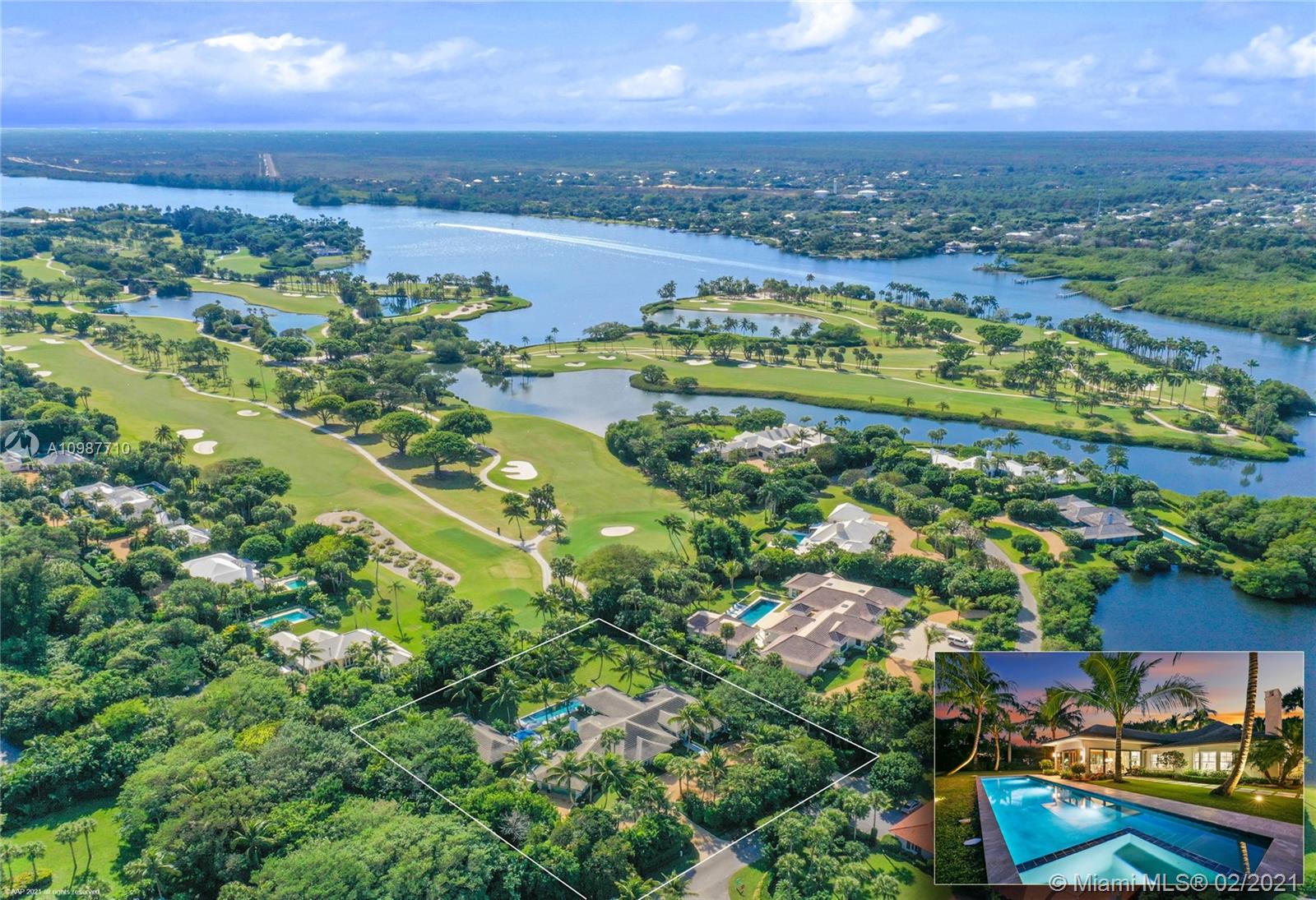 This completely renovated Bermuda style house has it all! Situated on 1.1 acres, this beautifully landscaped home has golf course and Intracoastal views. Features include a luxury master suite with his and her baths, glass sunroom, beautiful family kitchen with fireplace, oversized lap pool, attached 2-car garage plus a separate guest house with large living/cabana room. This house is in perfect condition and a must see!