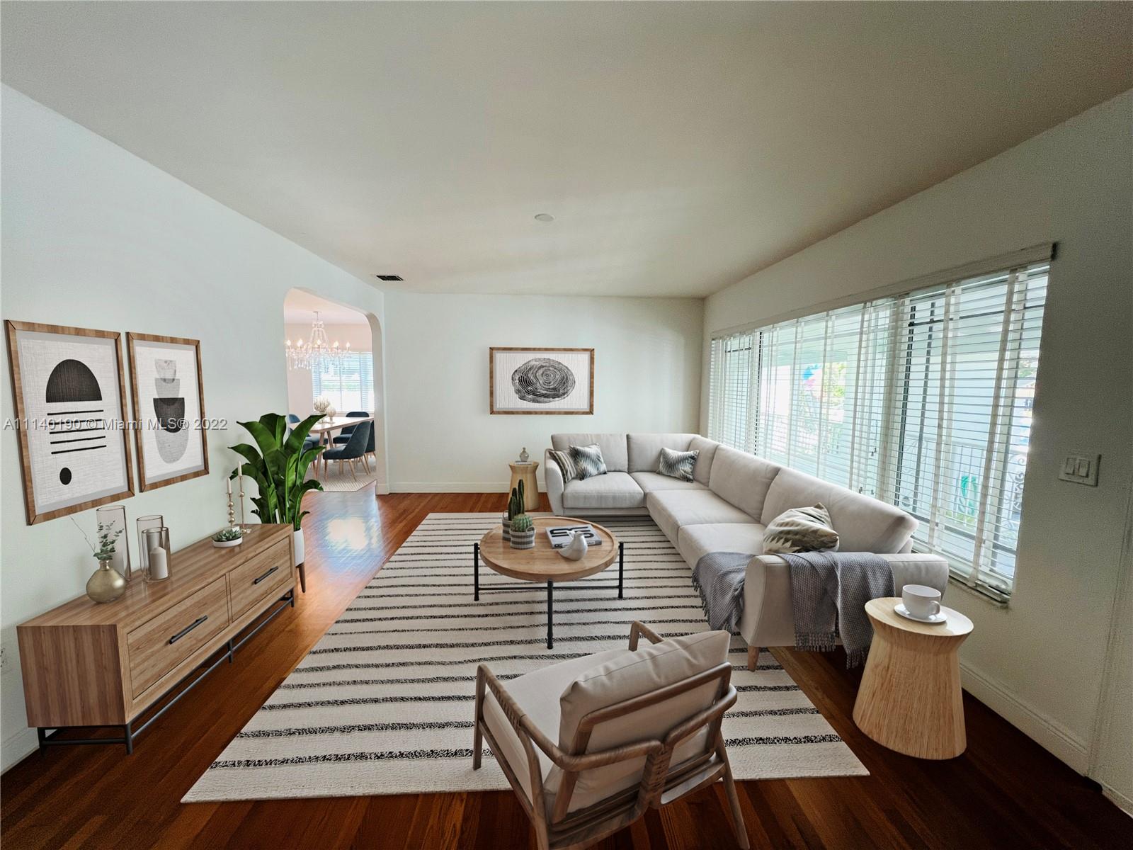 Super charming 3 beds/3 baths house with the most beautiful backyard garden with lush vegetation that feel like a sanctuary. This home sits on quiet cul-de-sac on Normandy Isle in Miami Beach. This split plan gem offers 2 master suites, and 1 additional bedroom with full bathroom. Generous room sizes, all closets professionally designed with Elfa Systems. Large open chef's kitchen with all new stainless steel appliances and custom countertops, gorgeous original wood floors, impact windows and doors. 1 Car garage with brand new Washer/ Dryer. Located in one of the best family neighborhoods and only steps away from Normandy Isle Park & Pool, water park, Basketball Courts, Kids playground, Club House, baseball field, and more. Easy to show.
